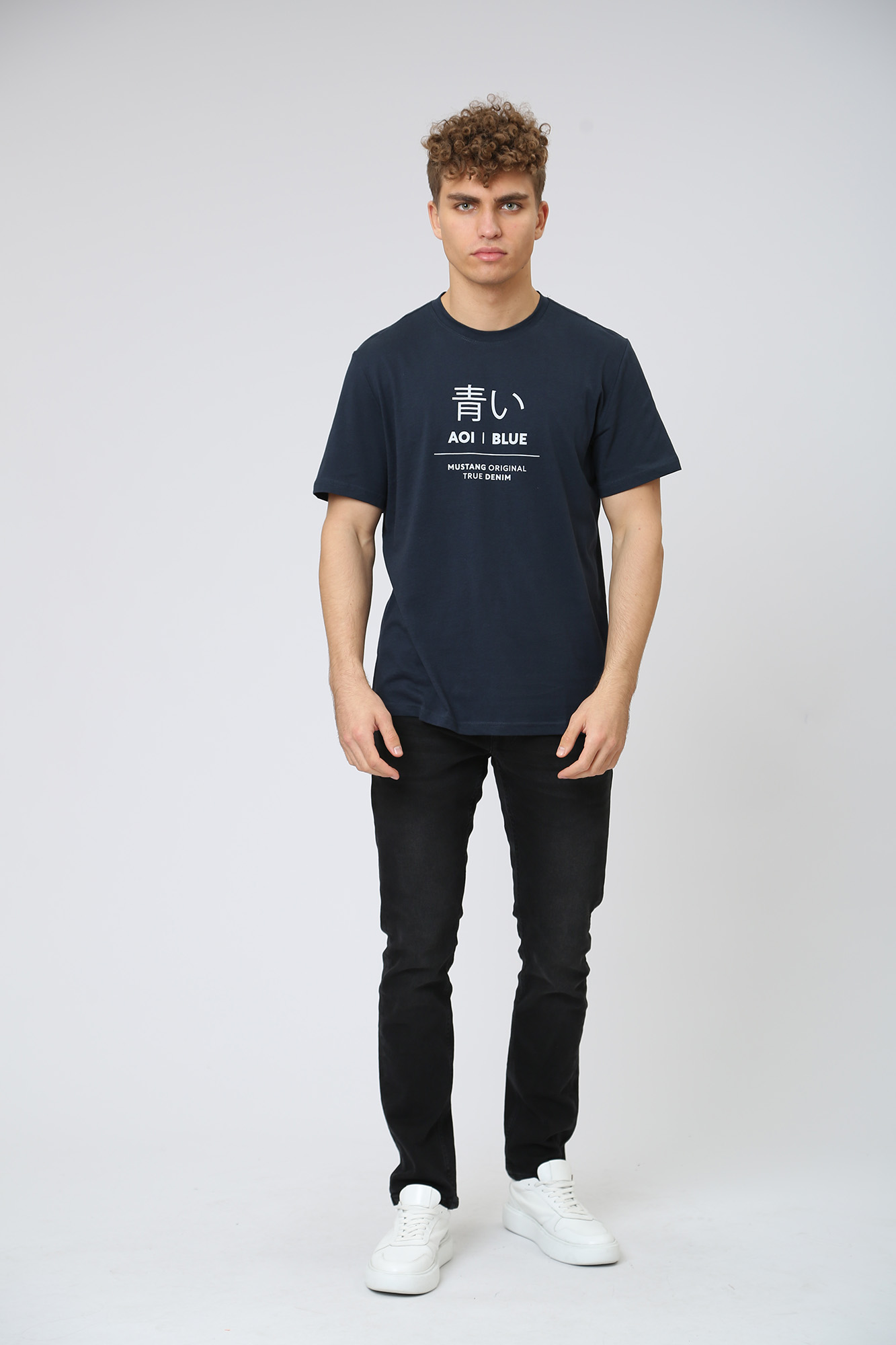 1013522 Футболка Mustang Синий