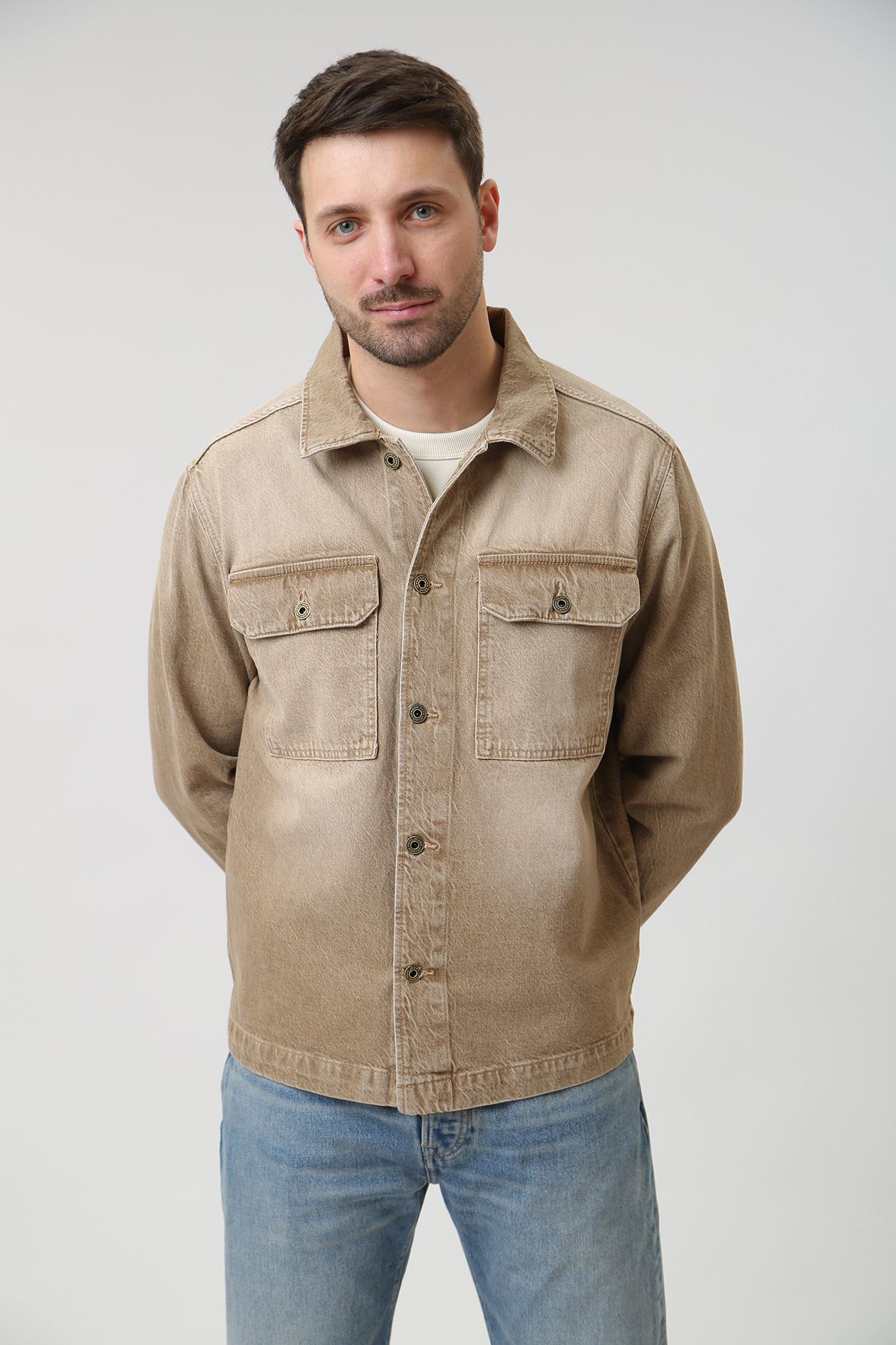 PM308285 Рубашка с длинным рукавом Pepe Jeans Бежевый