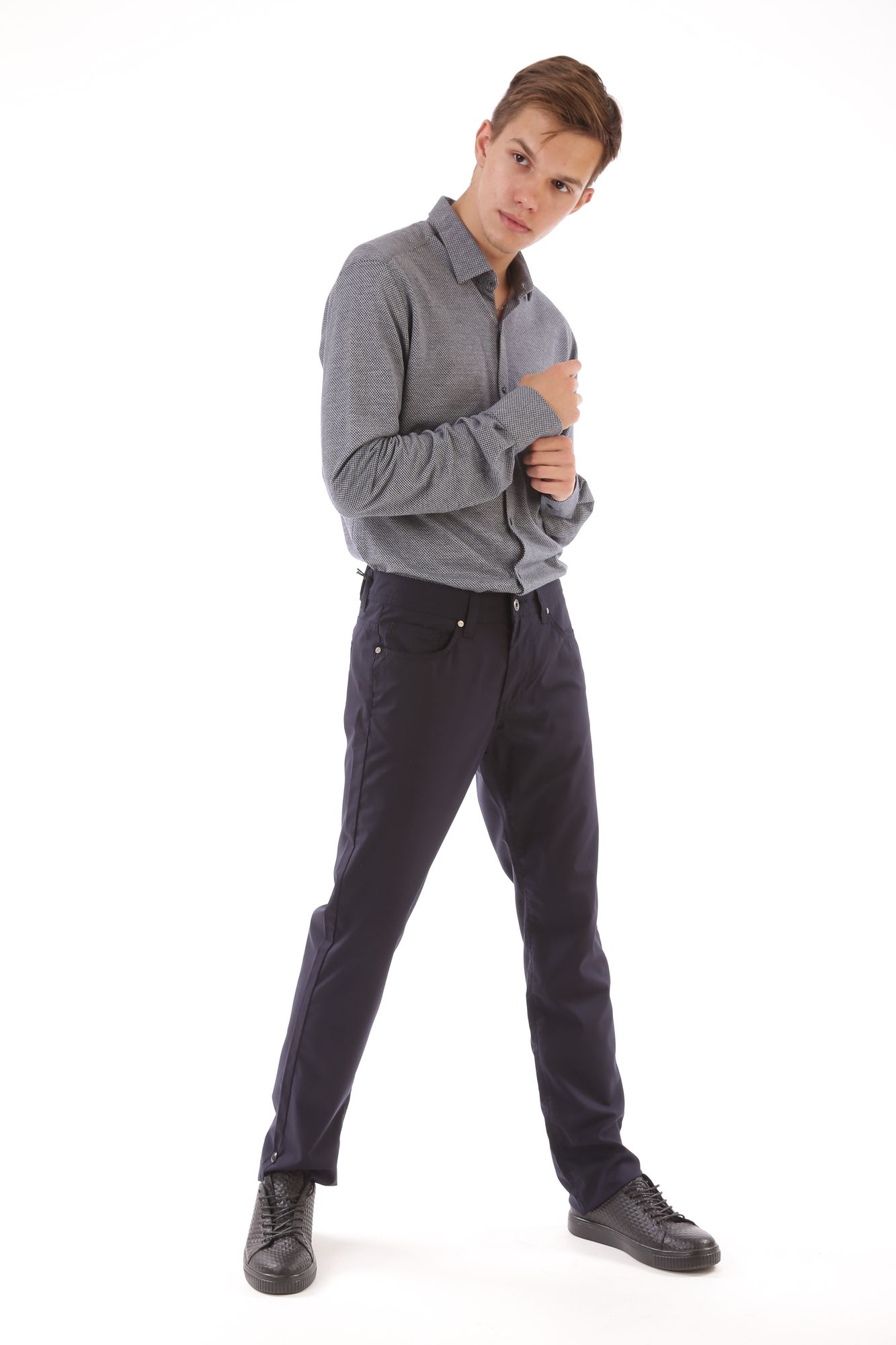 681813_266840 Брюки 5-карманные Lagerfeld Синий