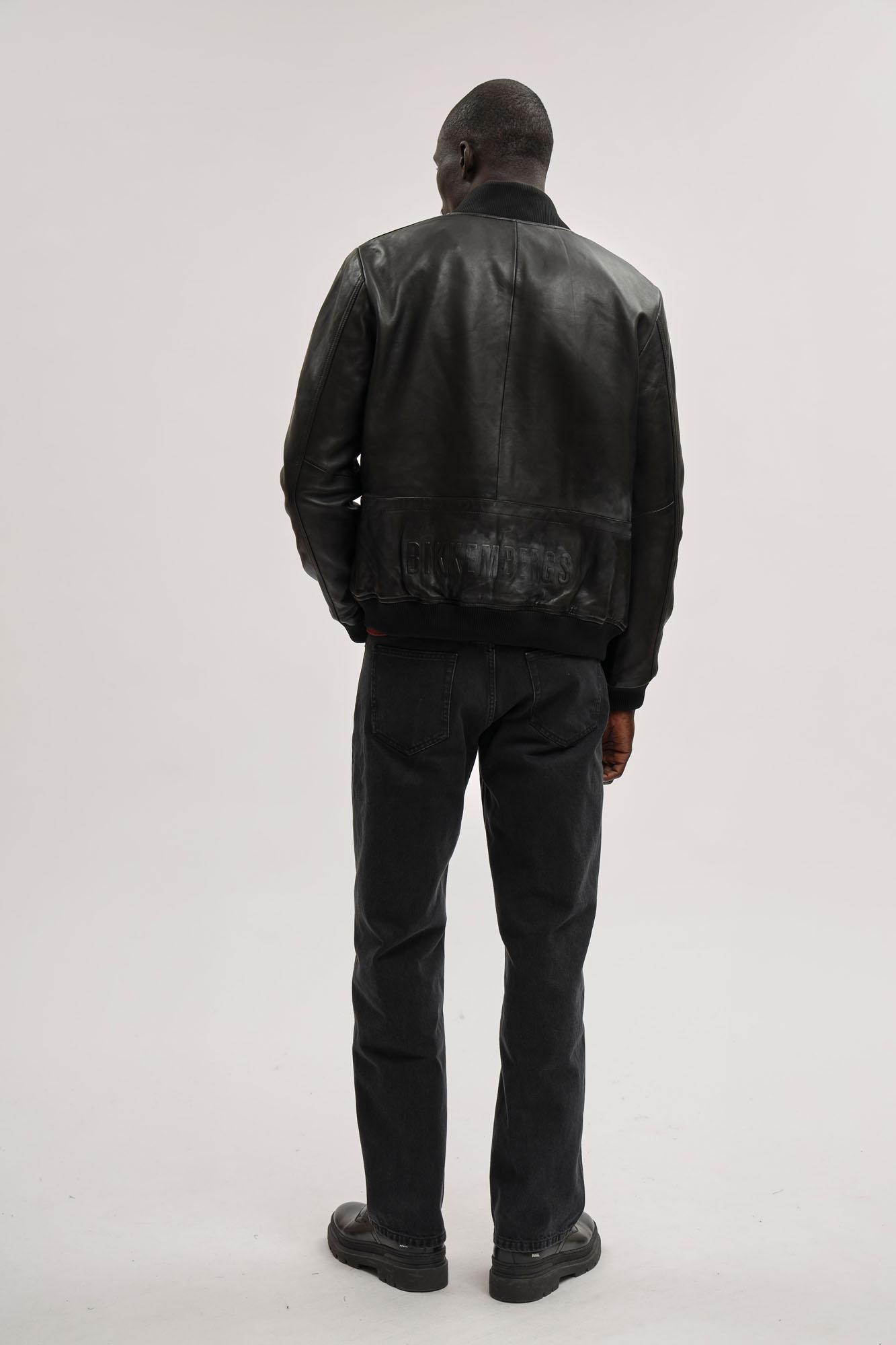 BML1031 Куртка кожаная Bikkembergs Черный