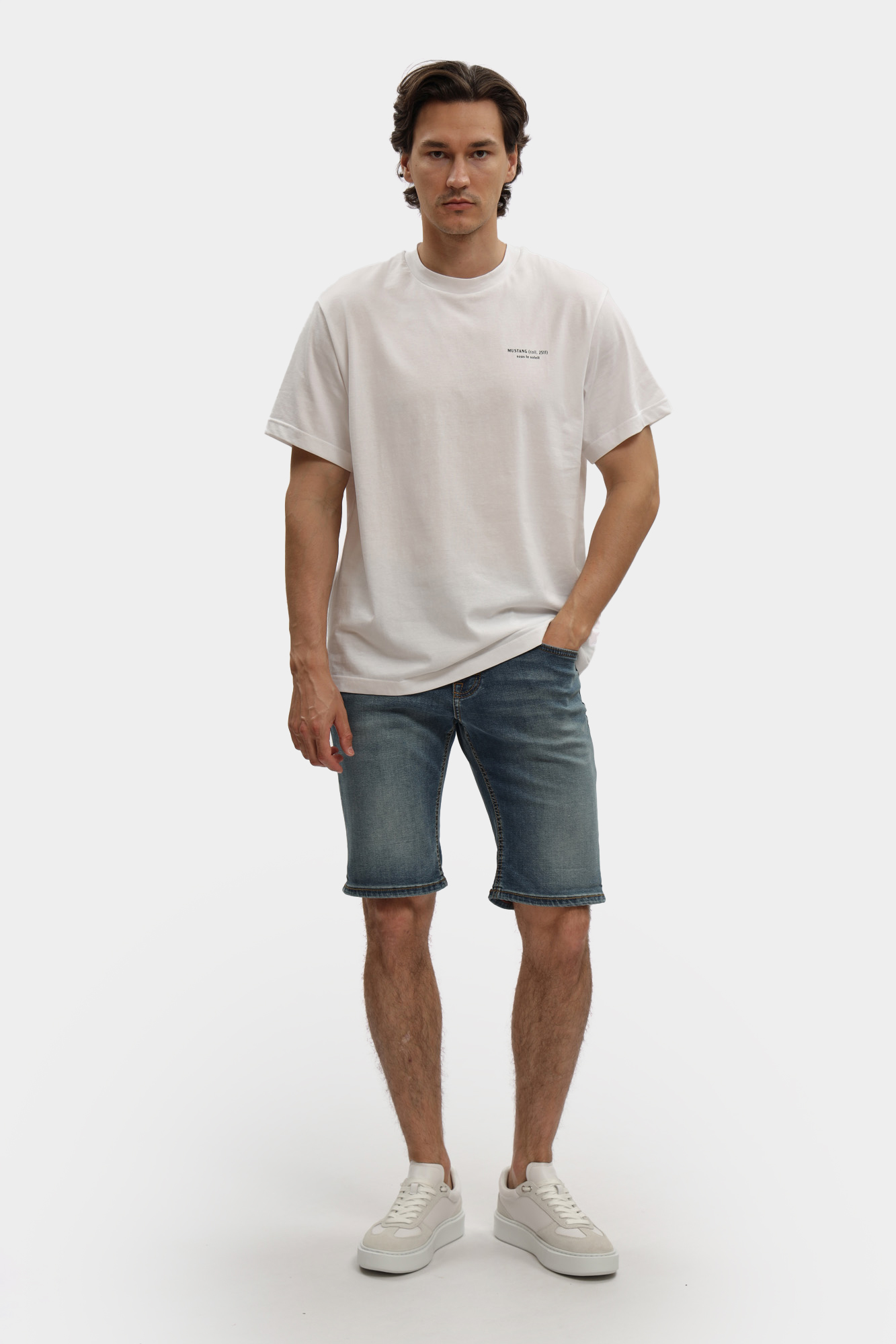 1016349-5000 Шорты джинсовые Mustang Синий