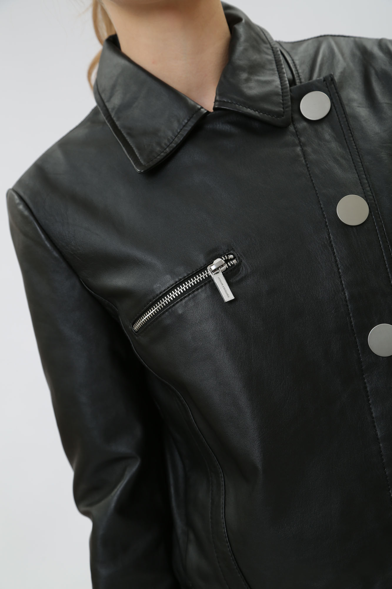 3DYB50_YLP1Z куртка кожаная armani exchange 