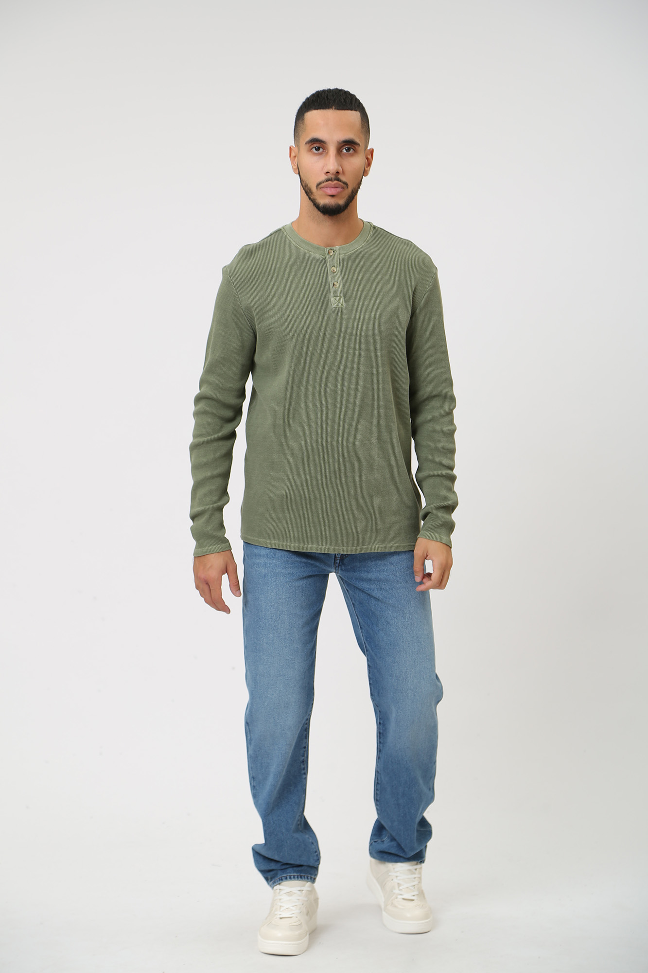 1014110 Поло с длинным рукавом Mustang Зеленый