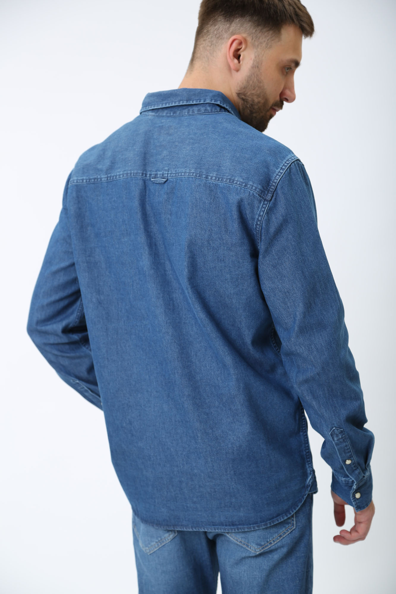 1014763-5000 Рубашка с длинным рукавом Mustang Синий