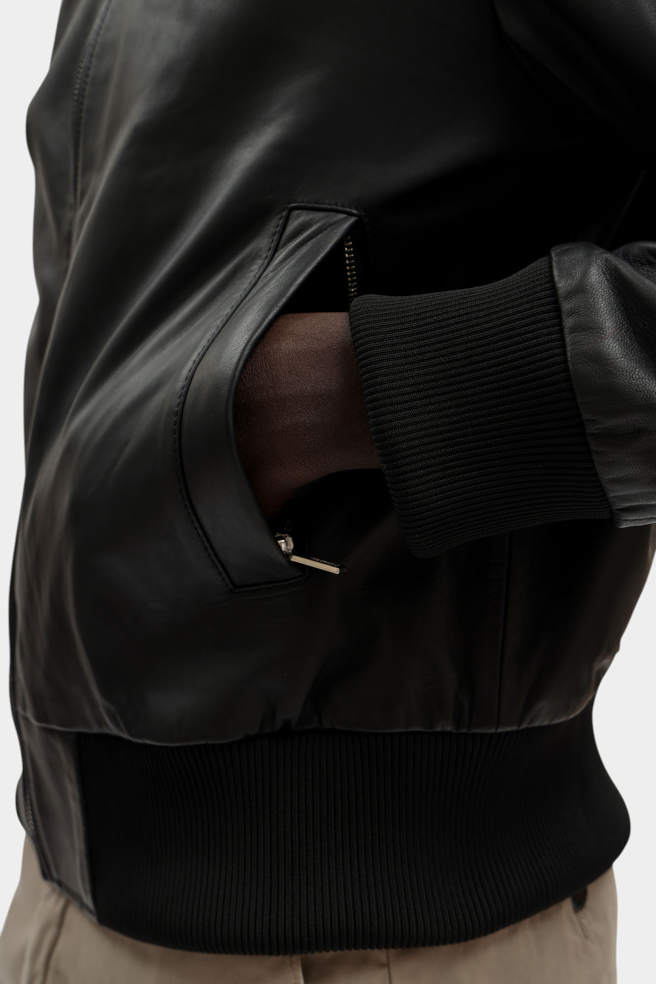 Куртка кожаная Karl Lagerfeld Черный