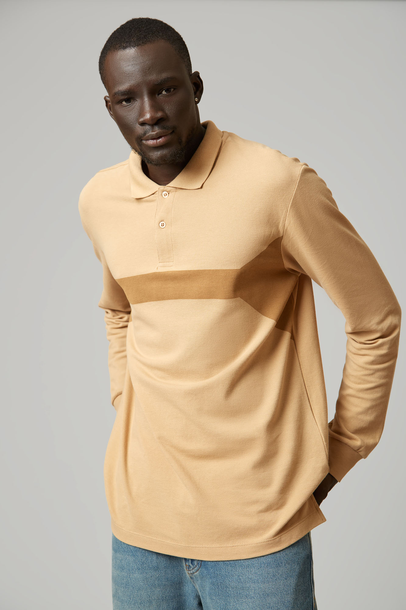 VM-ERK-22-312 Поло с длинным рукавом Van Mich Бежевый