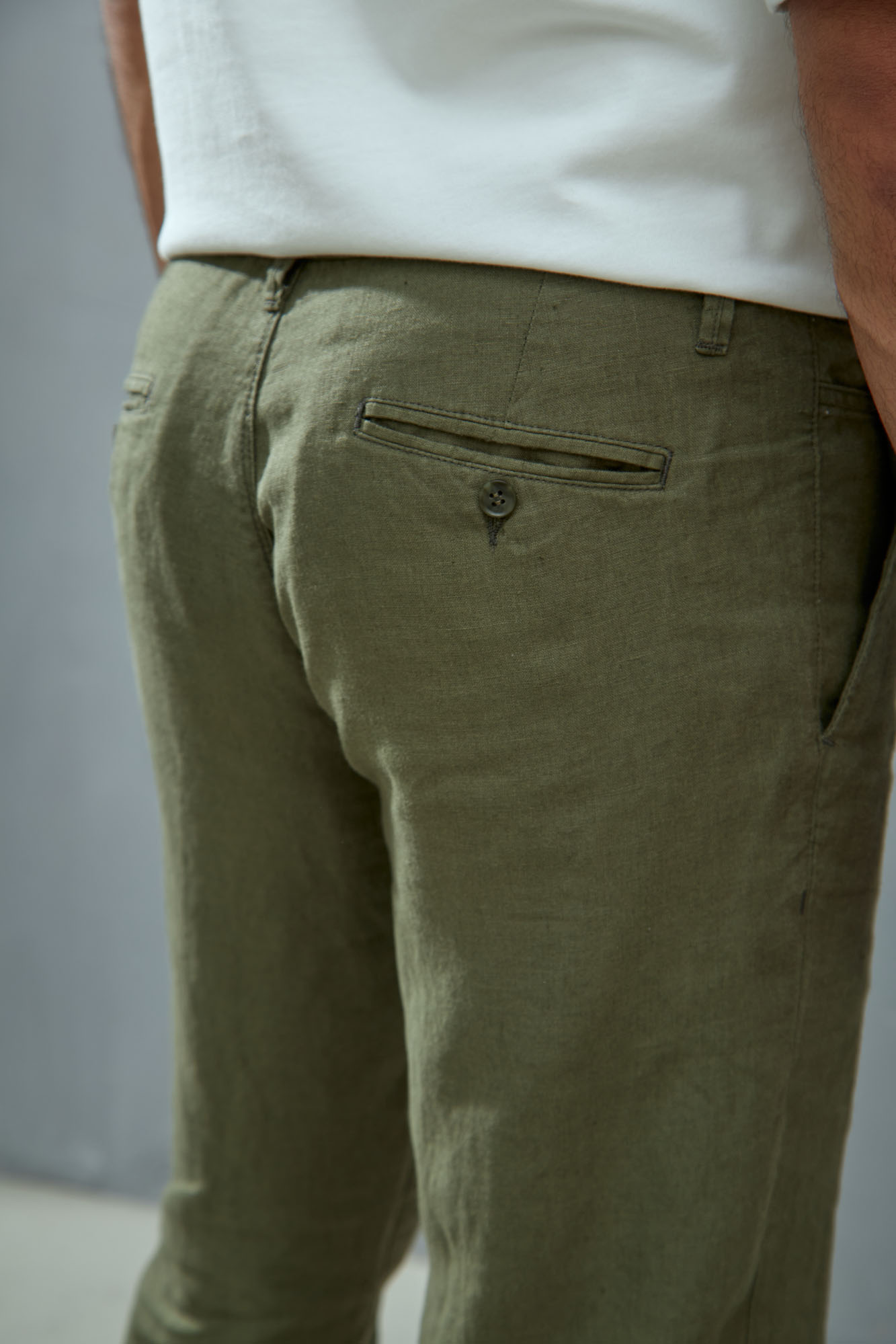 VM-OMA-55-009 Брюки льняные Van Mich Зеленый