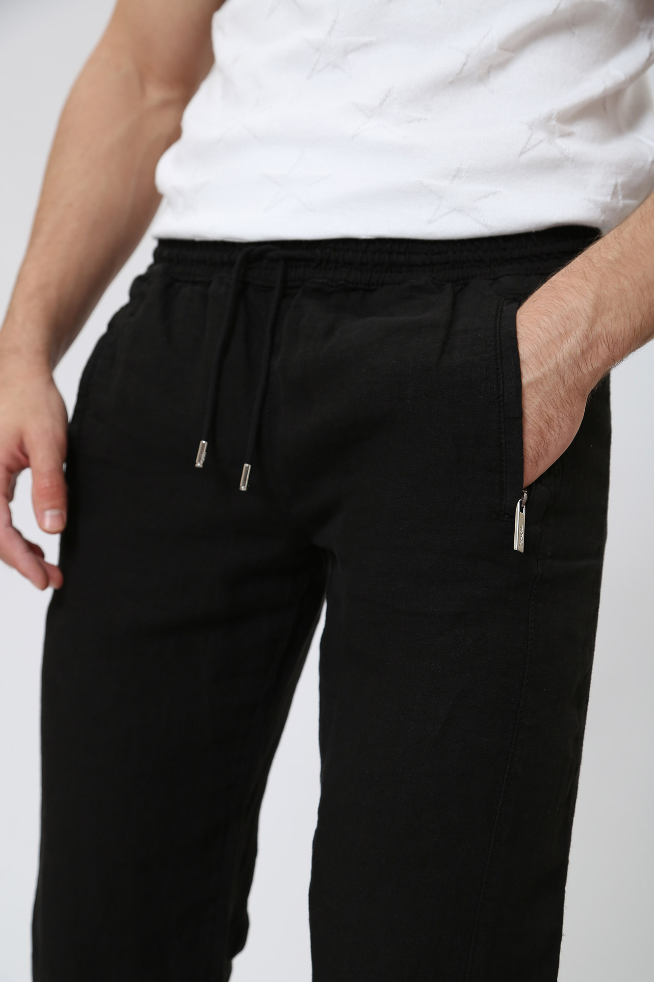 511815_255815 Брюки льняные Karl Lagerfeld Черный