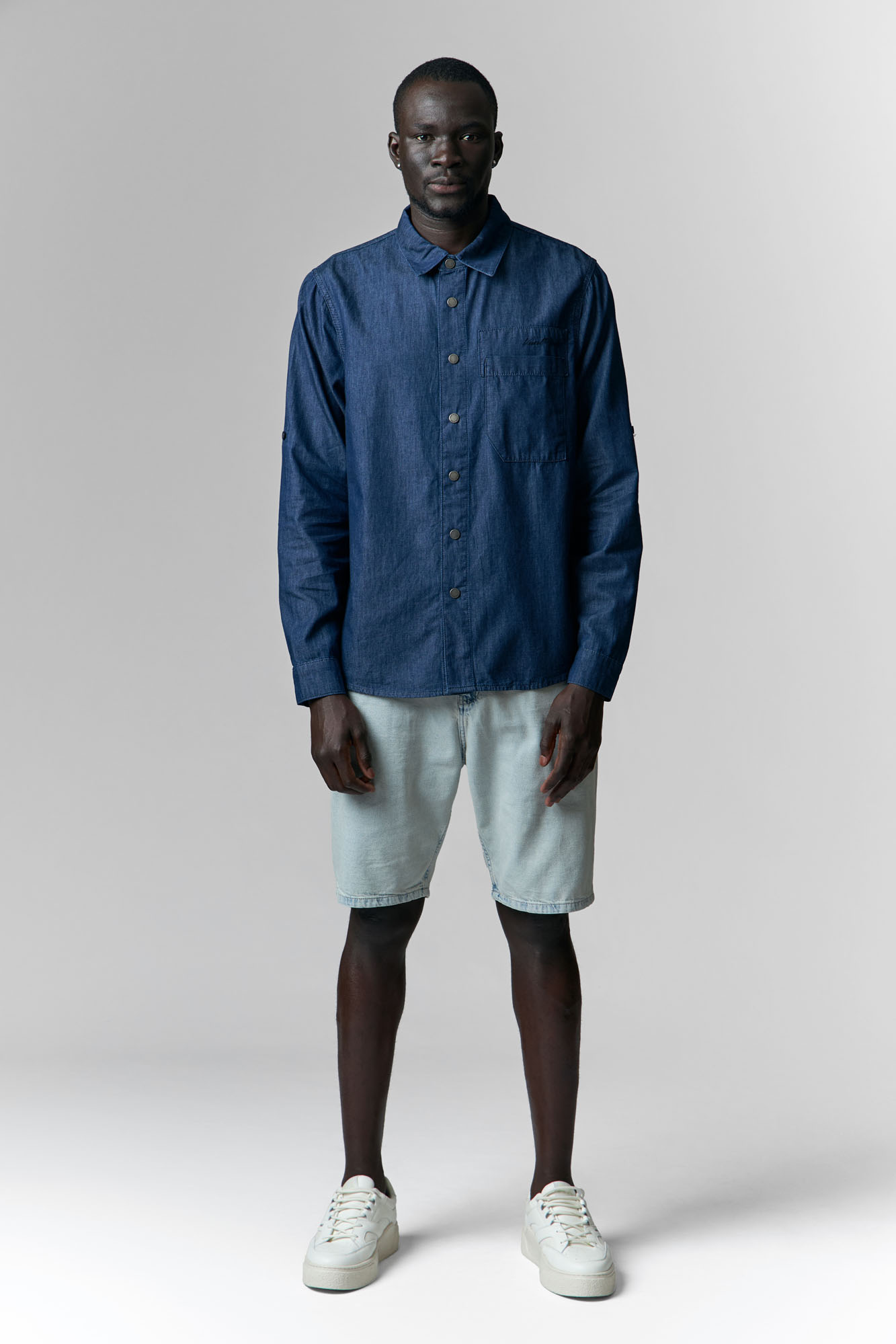 VM-OMA-33-006 Рубашка с длинным рукавом Van Mich Синий