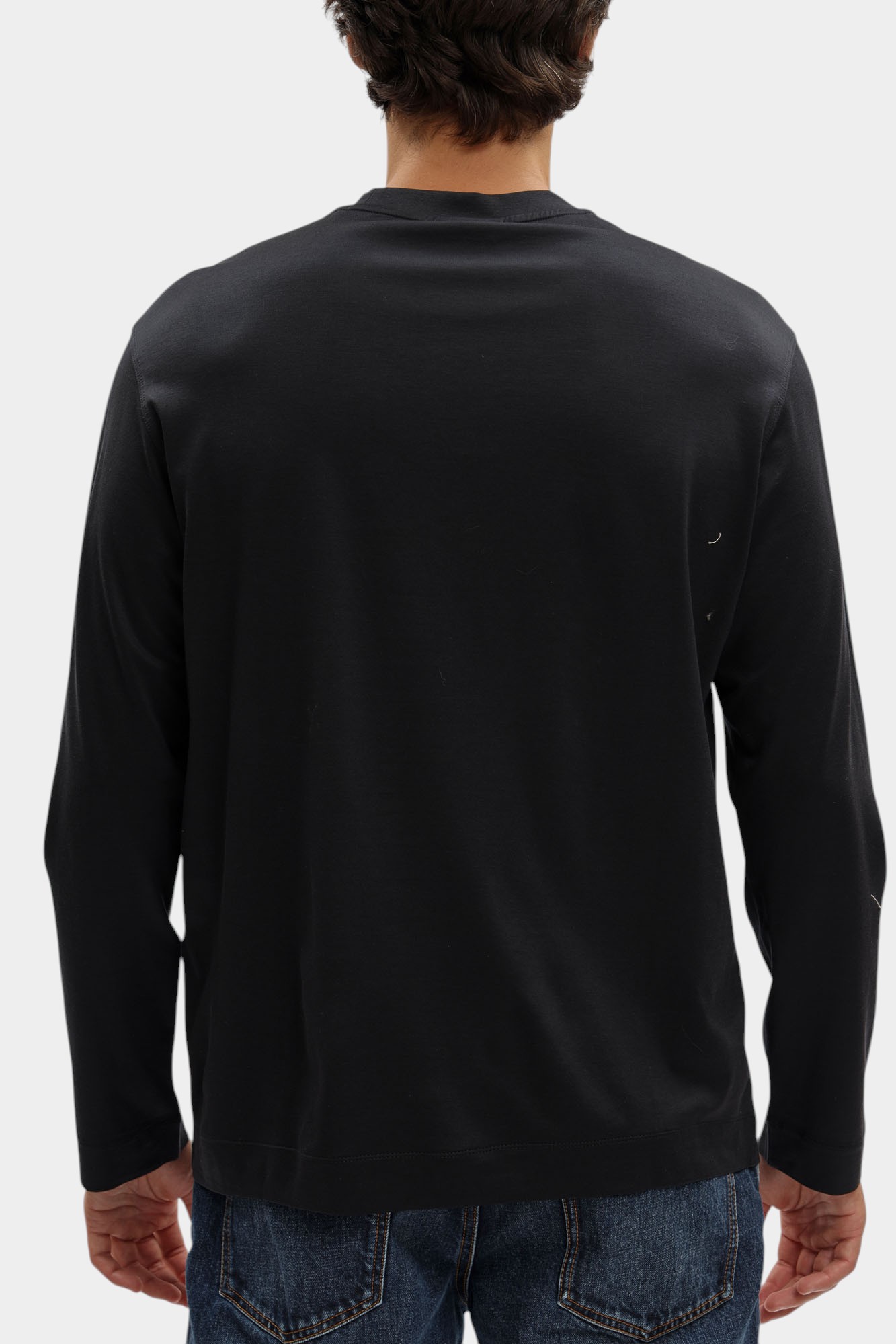 EM004345_ AF10761 Лонгслив Emporio Armani Голубой