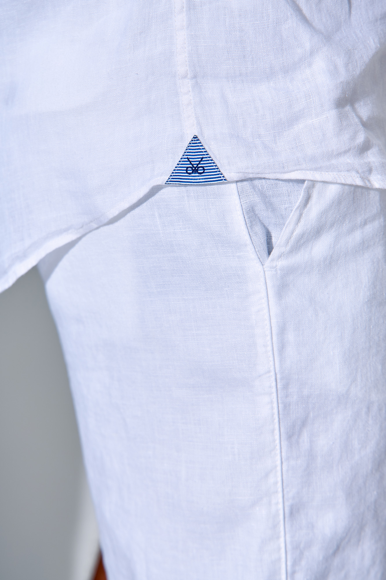 VM-231-55-065 Рубашка льняная Van Mich Белый