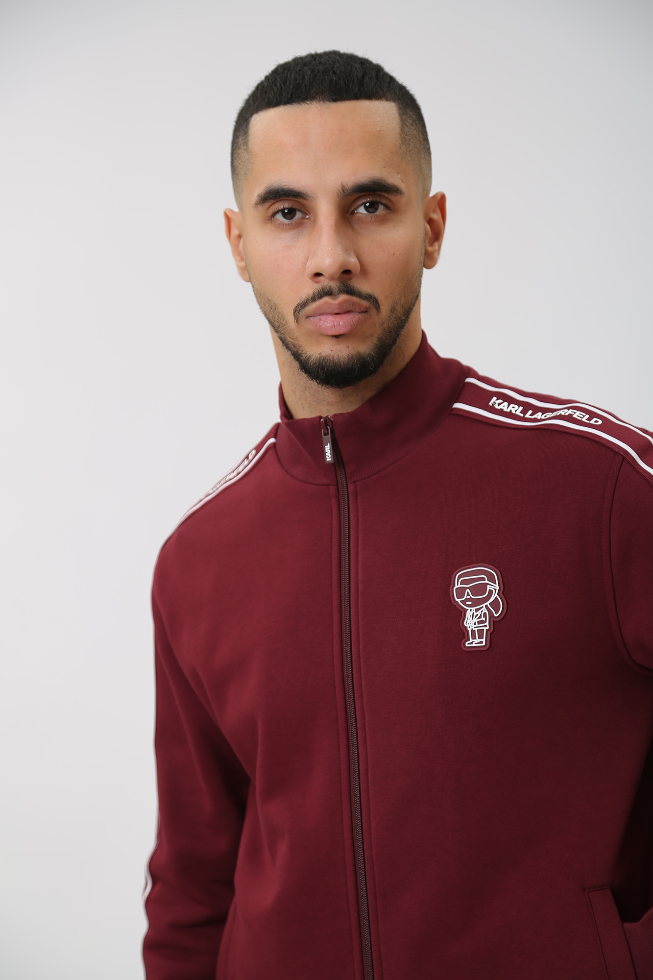 534910_705038 Толстовка с молнией Karl Lagerfeld Бордовый