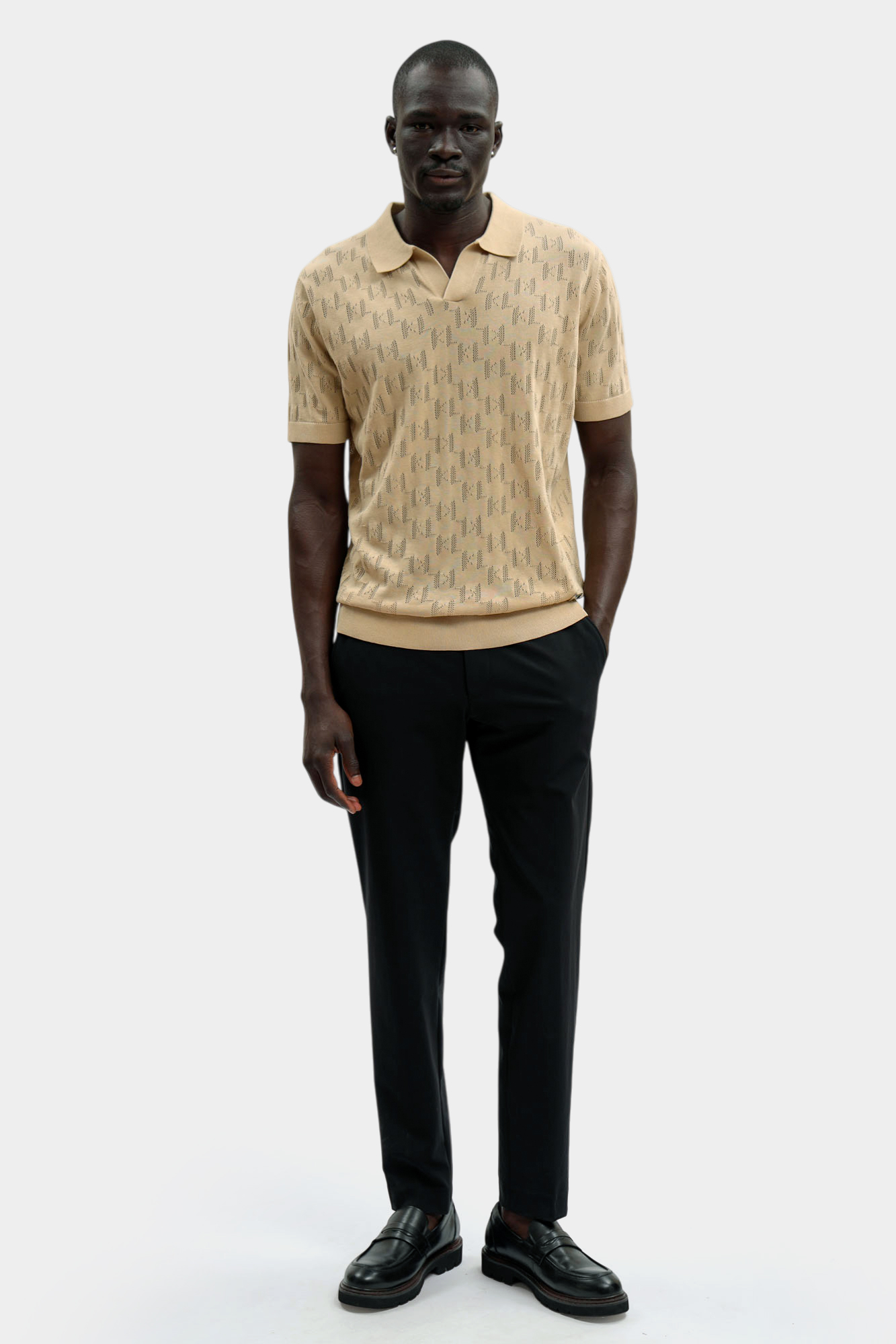 562301_655005 Поло Karl Lagerfeld Бежевый