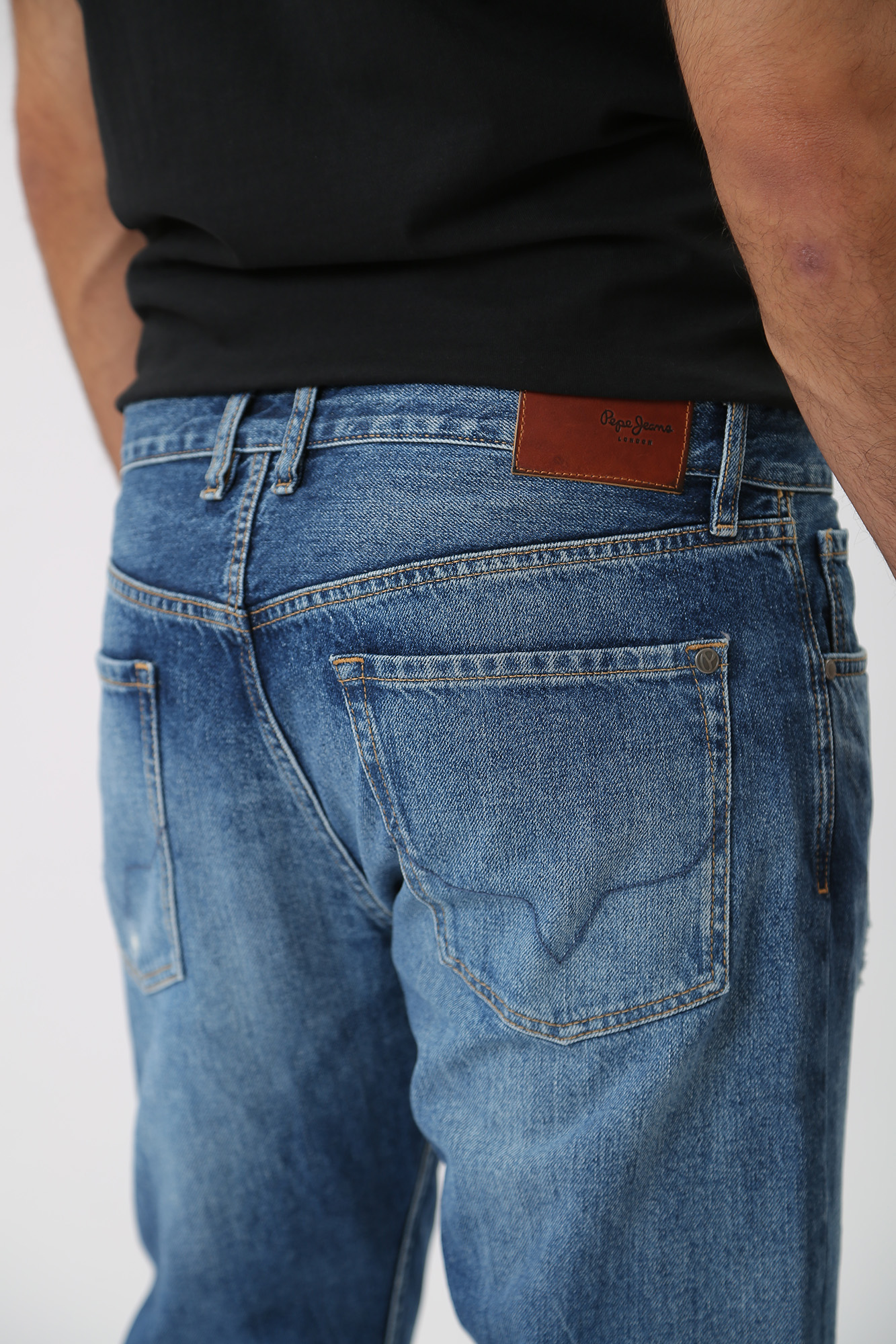 PM207392RG9 Джинсы TAPERED JEANS  Pepe Jeans Голубой