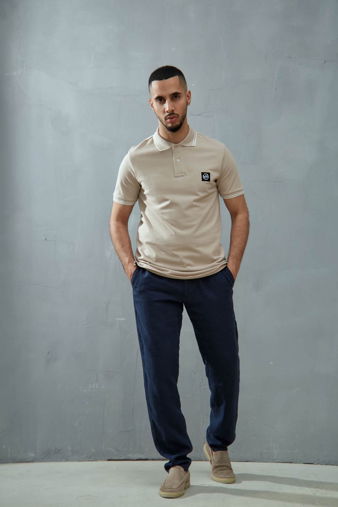 VM-ERK-22-034 Поло Van Mich Бежевый