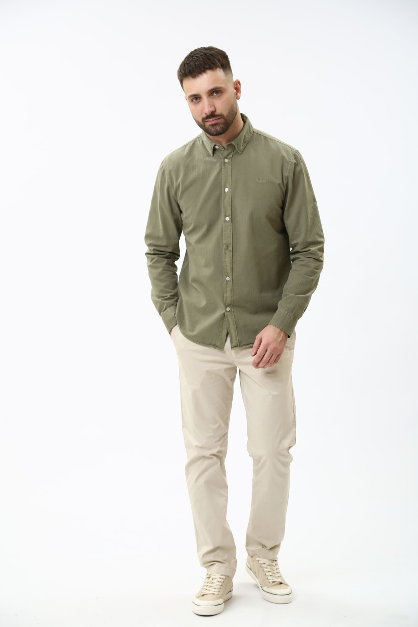 PM308274 Рубашка с длинным рукавом Pepe Jeans Хаки