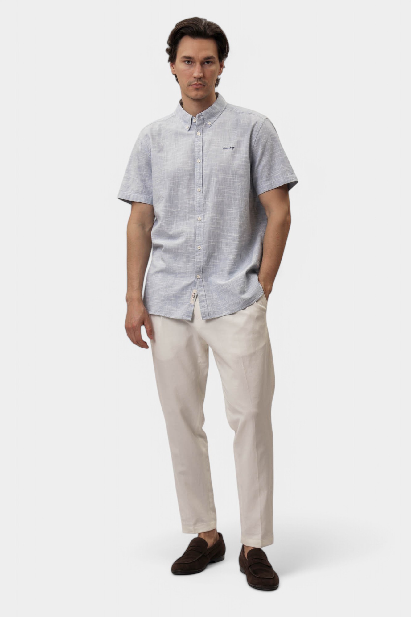 1016252 Рубашка Mustang Серый