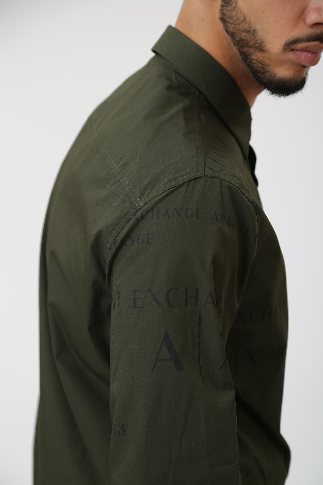 6RZC17_ZNXLZ Рубашка д/р Armani Exchange Зеленый