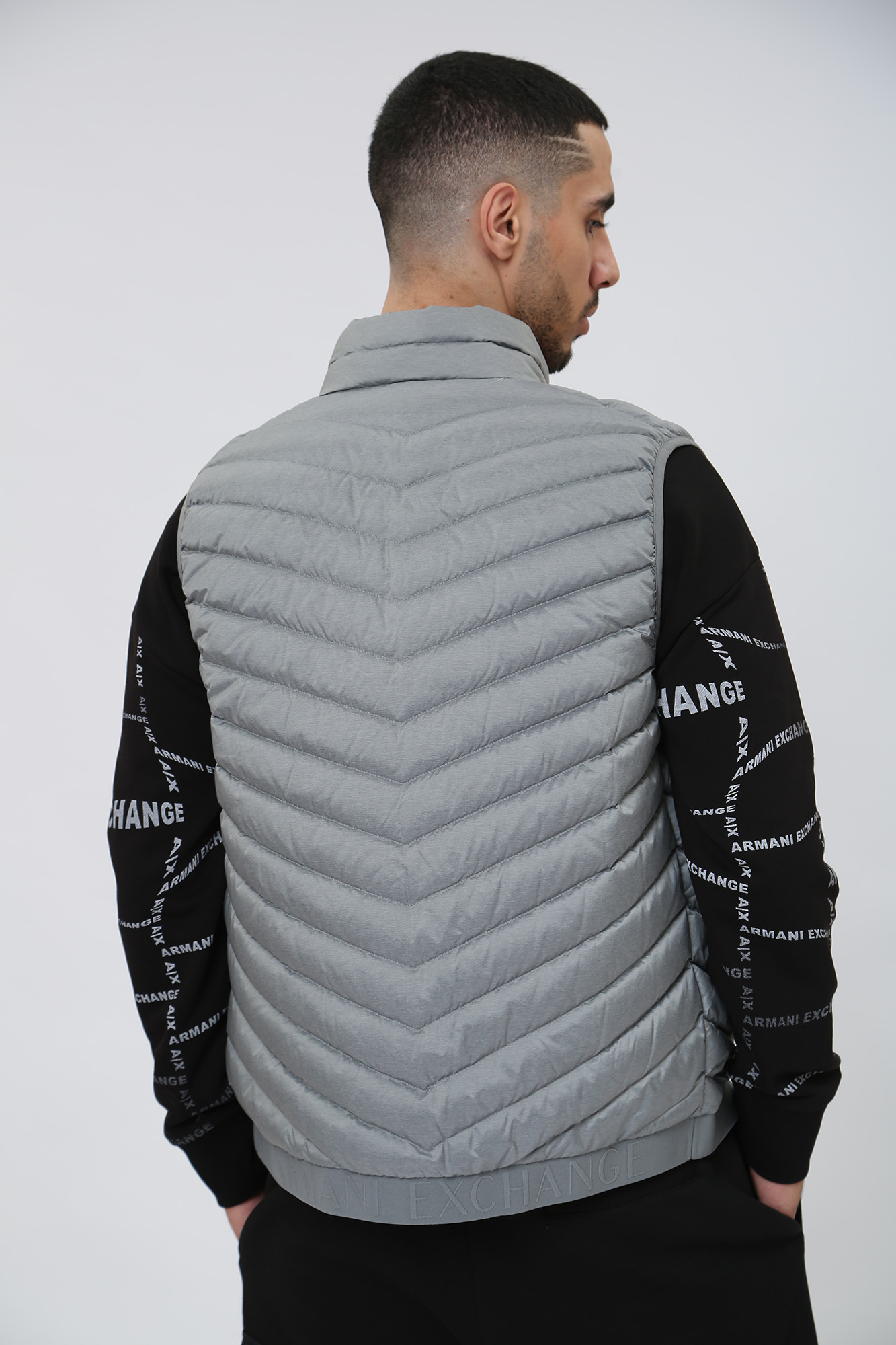 8NZQ52_ZNW3Z Жилет пуховый Armani Exchange Серый