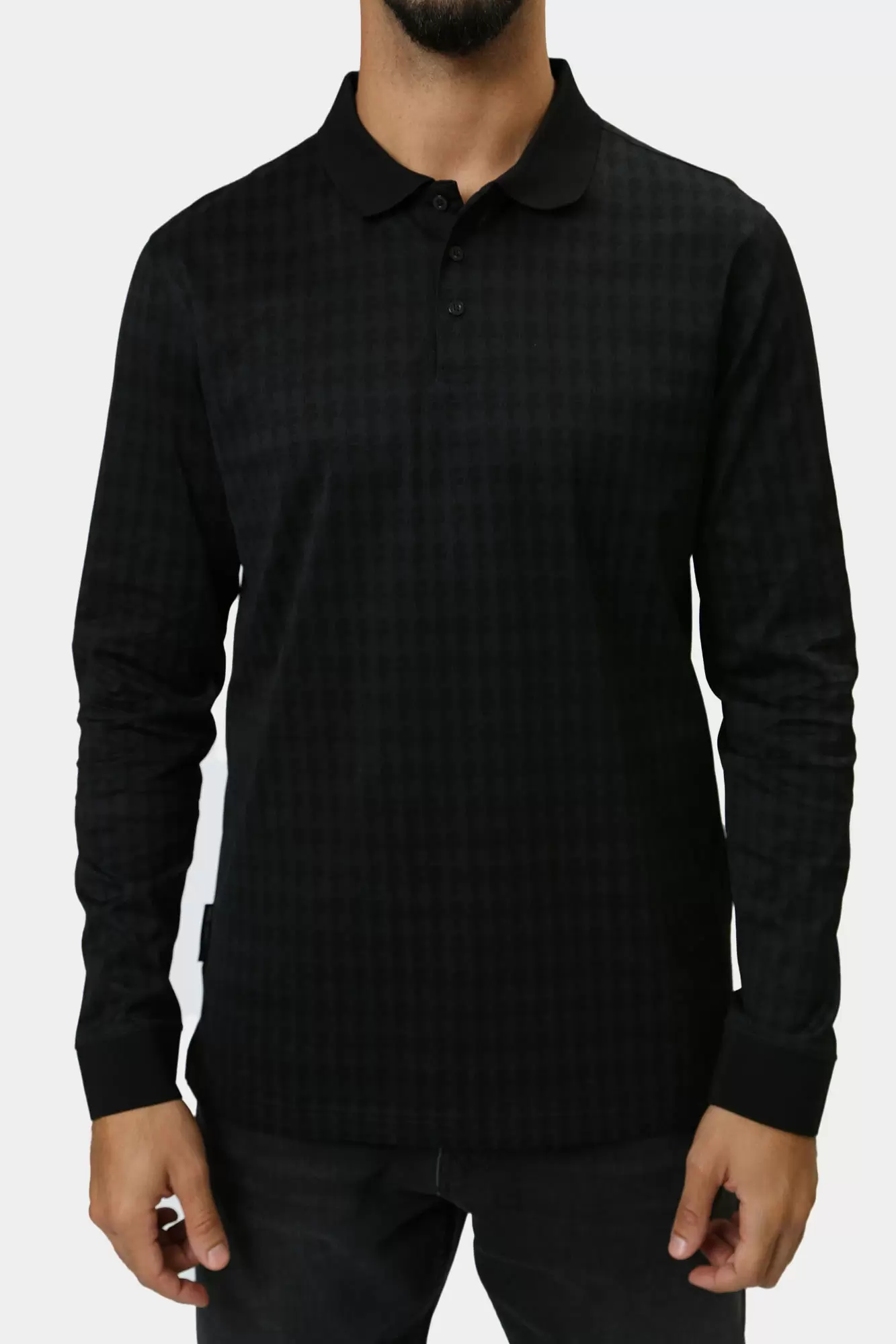 544202_745009 Поло с длинным рукавом Karl Lagerfeld Черный