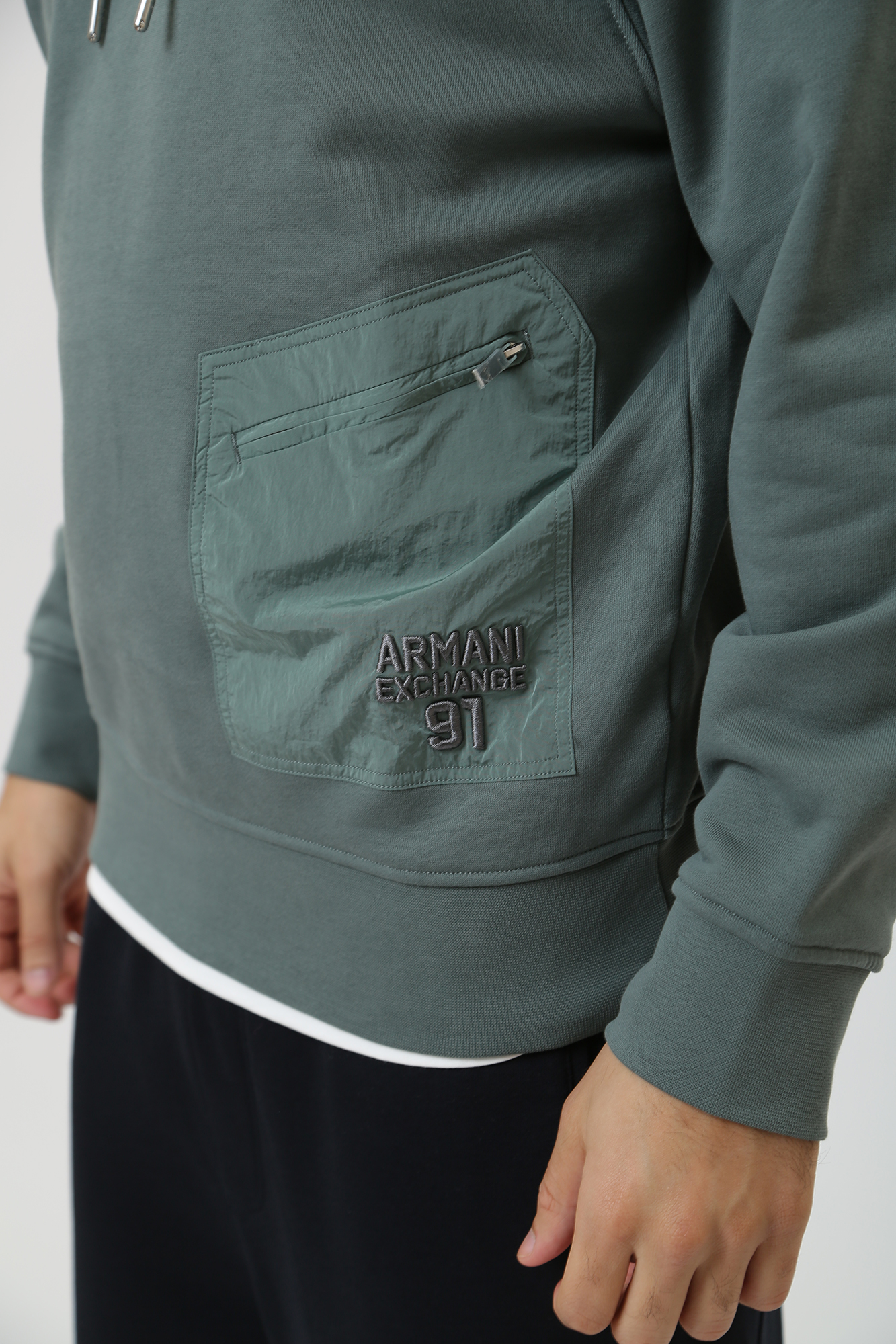 3DZMLL_ZJ4XZ Худи Armani Exchange Зеленый