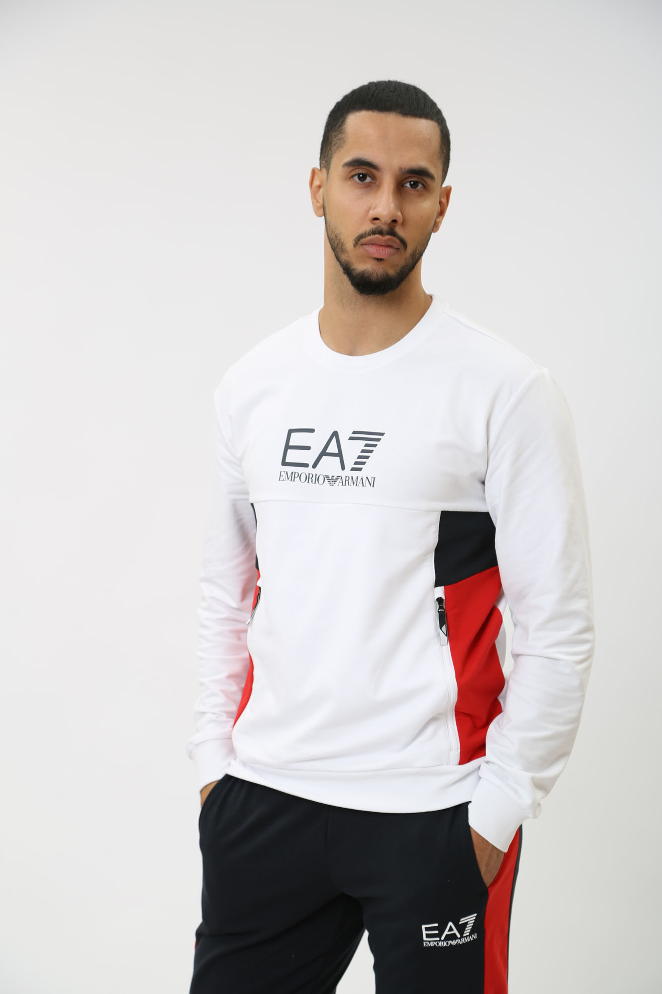 3DPM14_PJLIZ_1100 Свитшот EA7 Белый