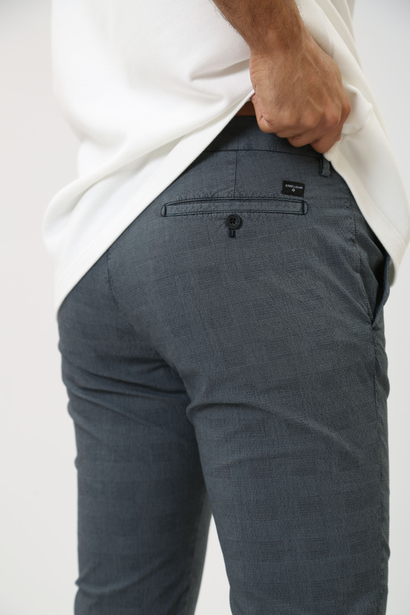 30040702_10017253 Брюки чиносы Strellson Синий