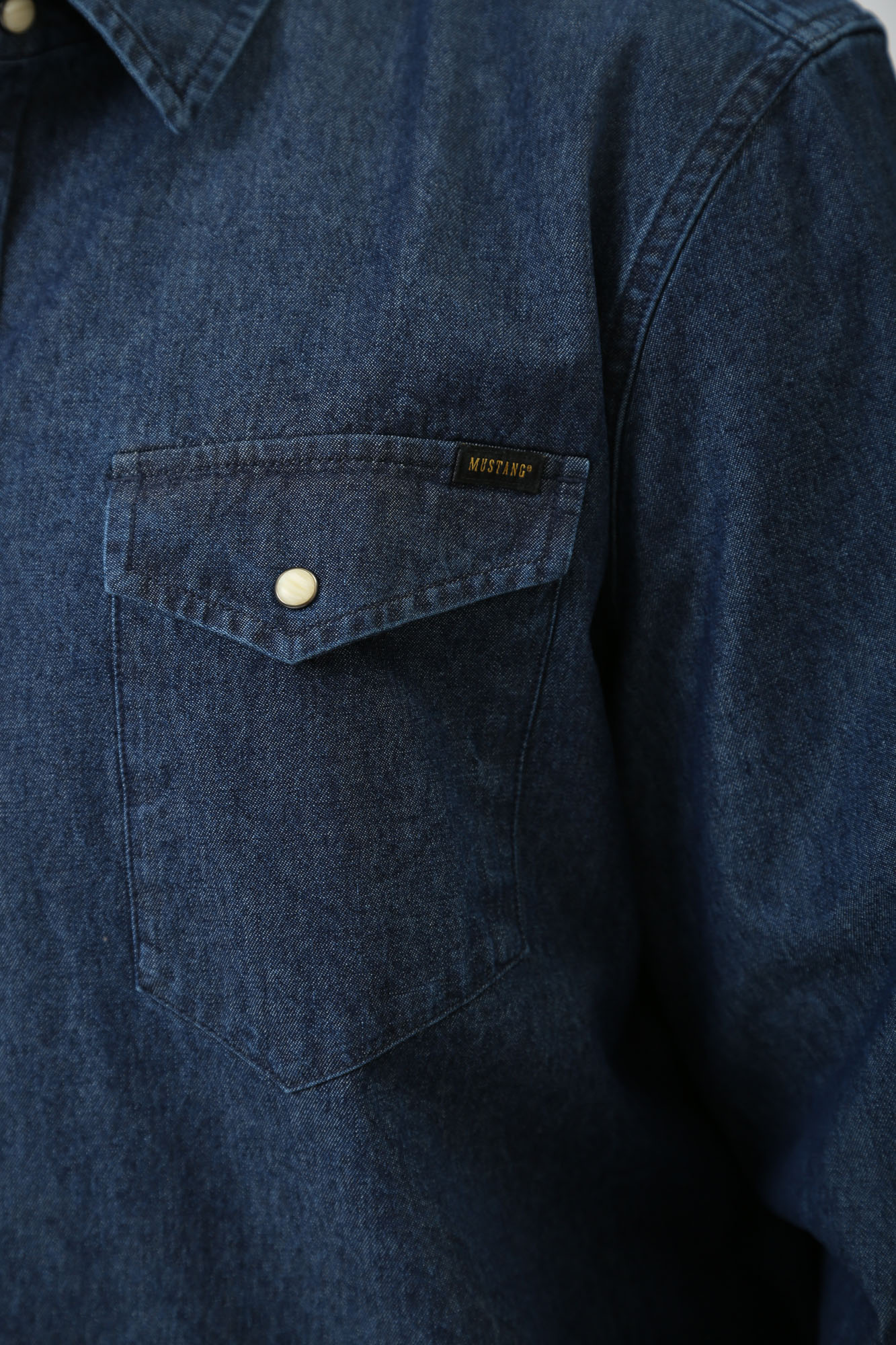 1015616-5000 Рубашка с длинным рукавом Mustang Синий