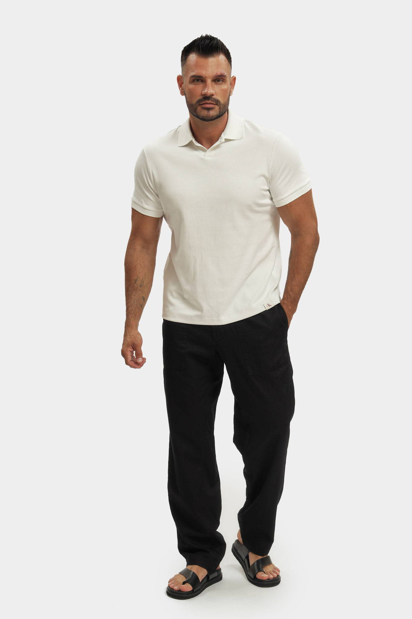 LV04RB282G Поло Calvin Klein Jeans Молочный