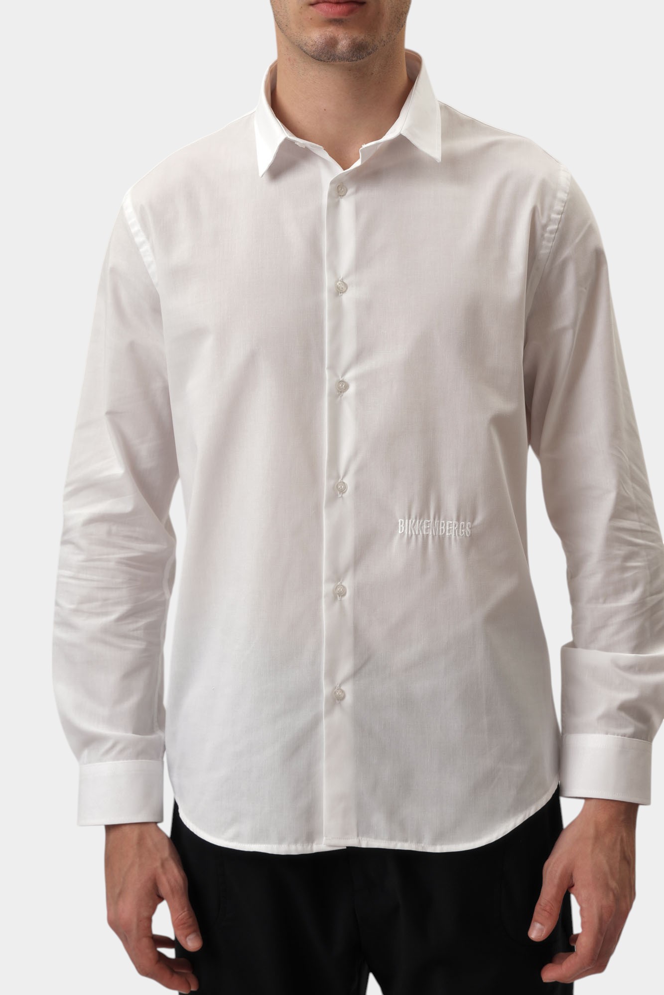BMS0823 Рубашка с длинным рукавом Bikkembergs Белый