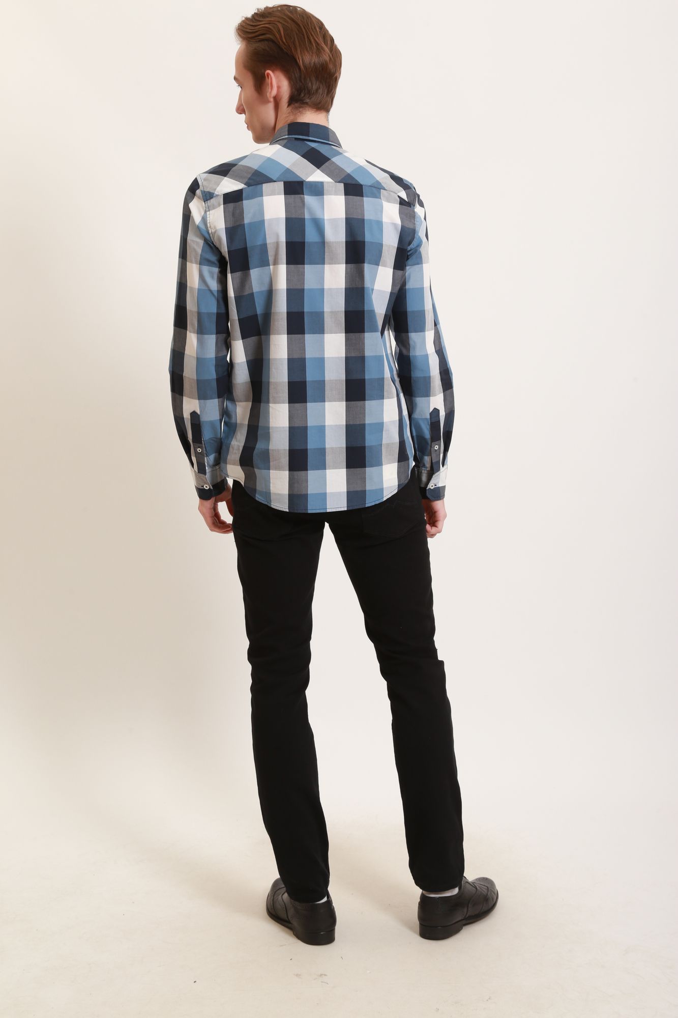 1010803- Рубашка Mustang Голубой