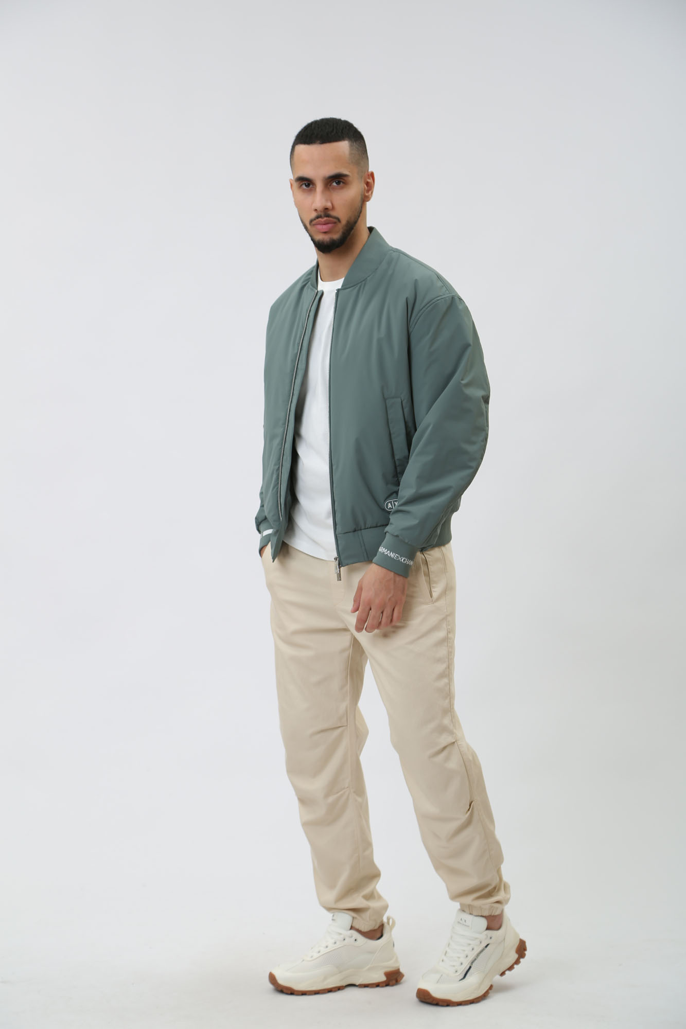 3DZBL0_ZN3FZ Бомбер Armani Exchange Зеленый