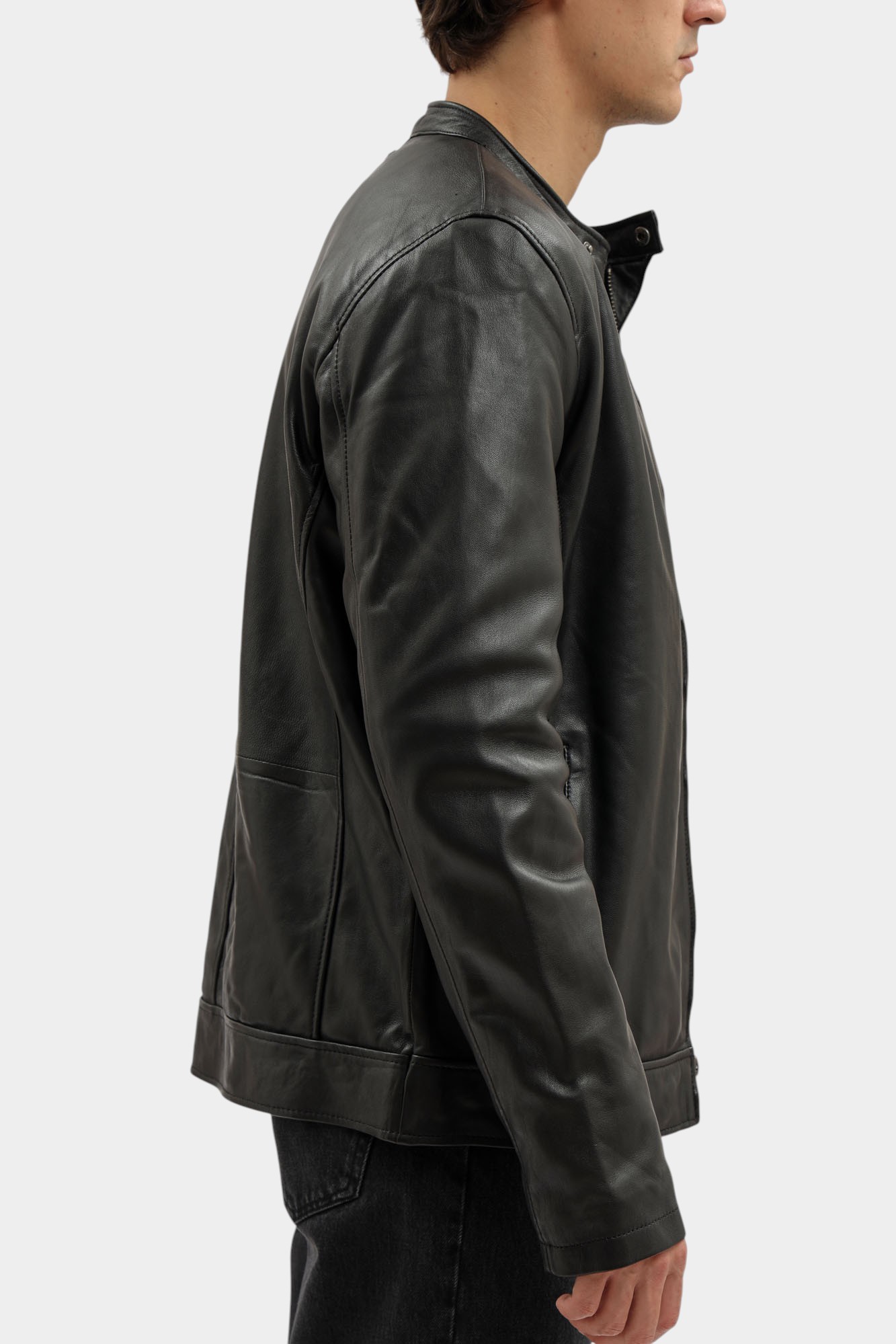 MU-M252-303 Куртка кожаная Mustang Черный