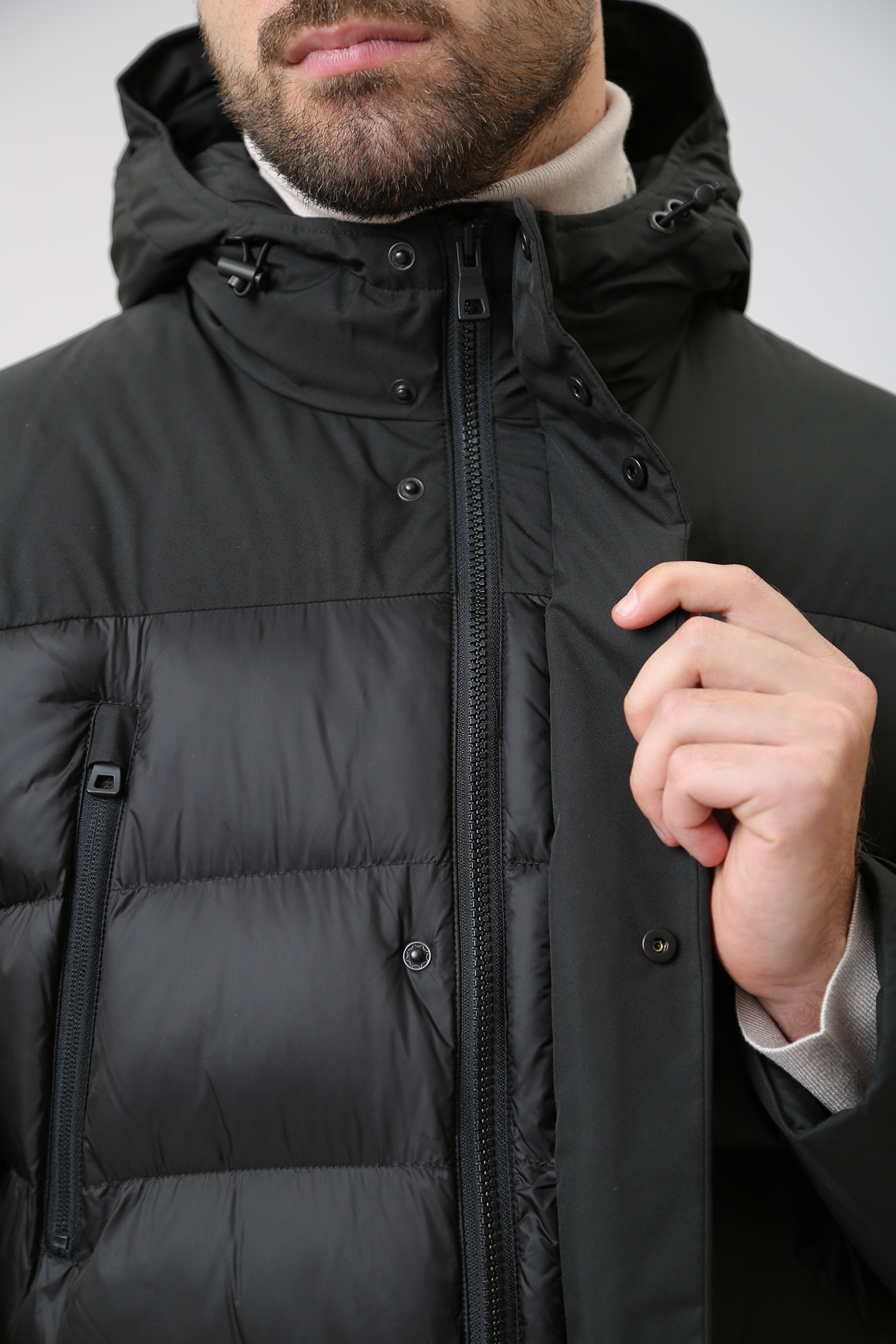 M3628KTC175F Пуховик удлиненный Geox Черный