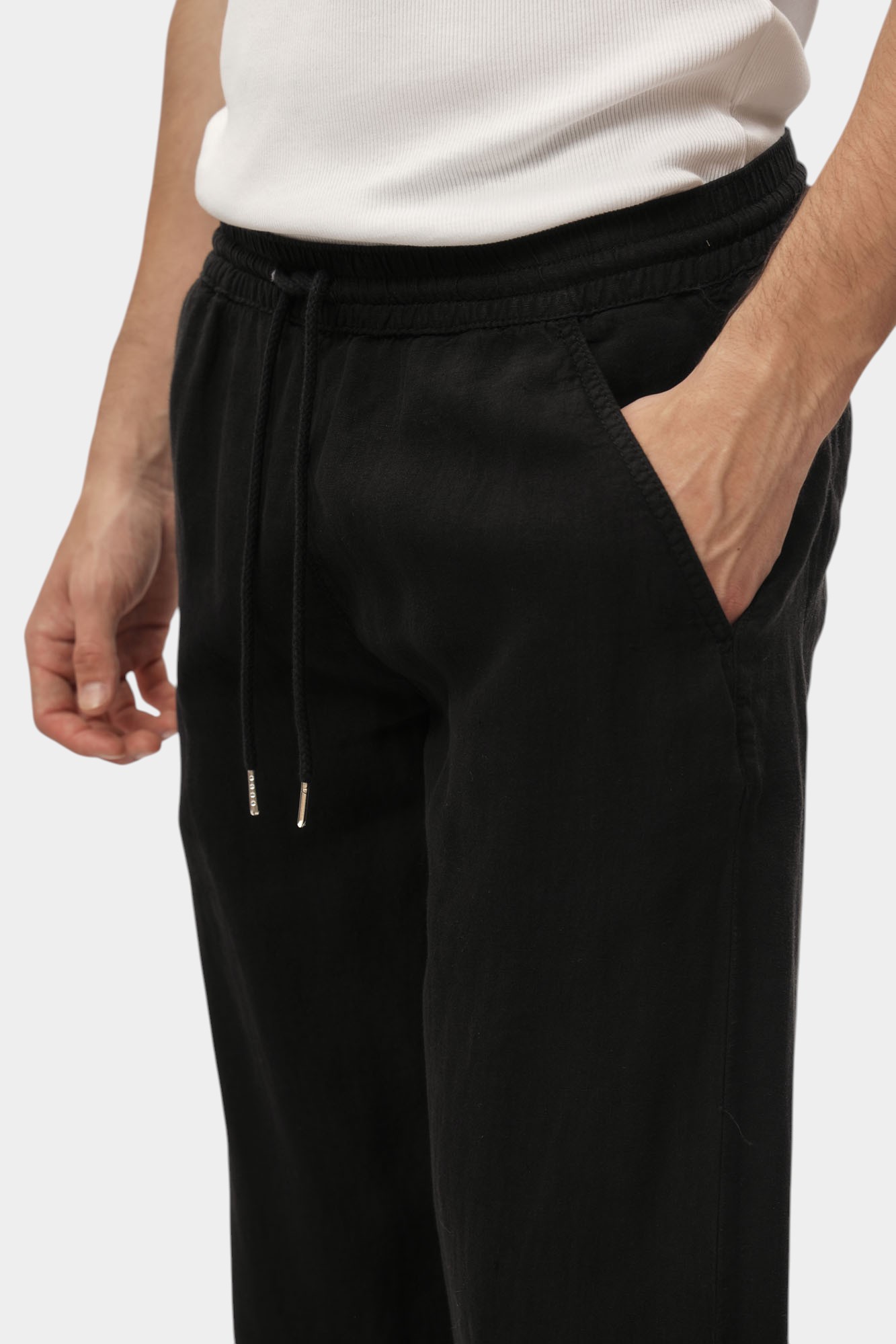 552815_265815 Брюки льняные Karl Lagerfeld Черный