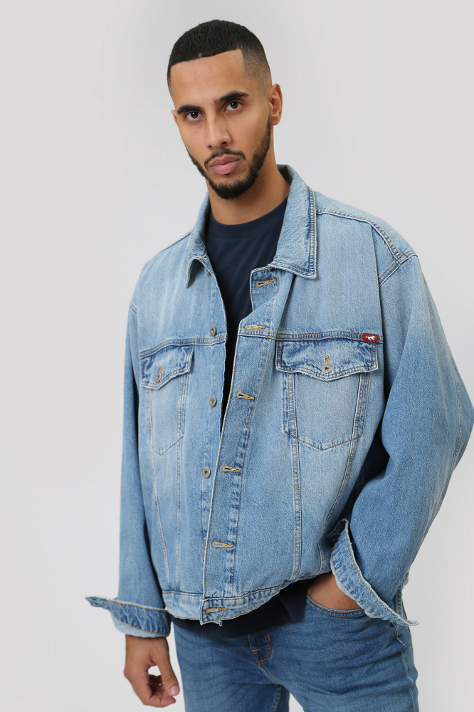 Брюки джинсовые Karl Lagerfeld Хлопок Синий