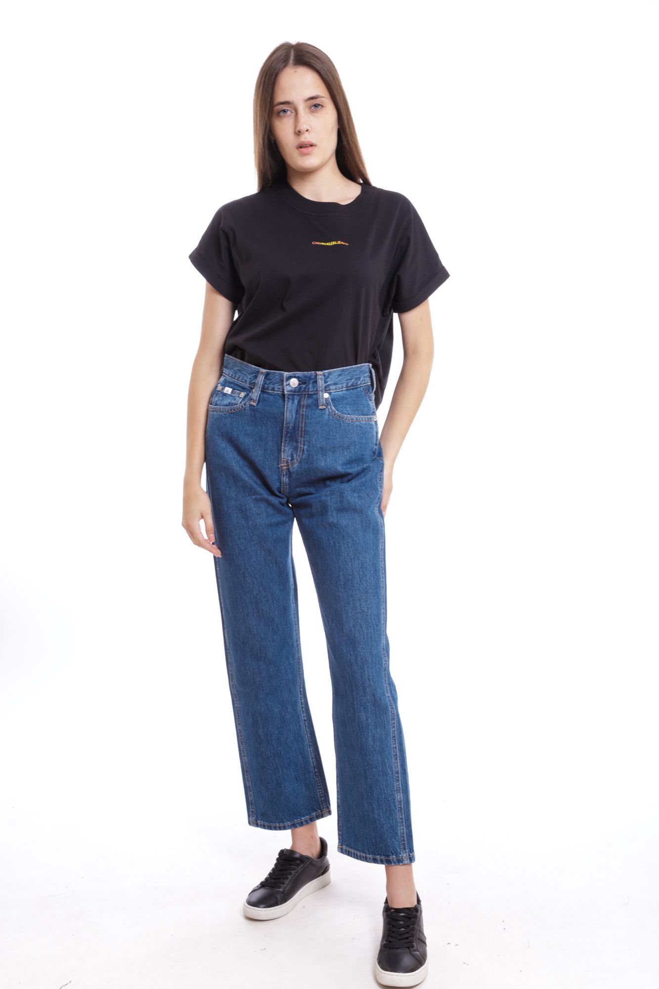 J20J217268 джинсы high rise straight ankle calvin klein jeans 