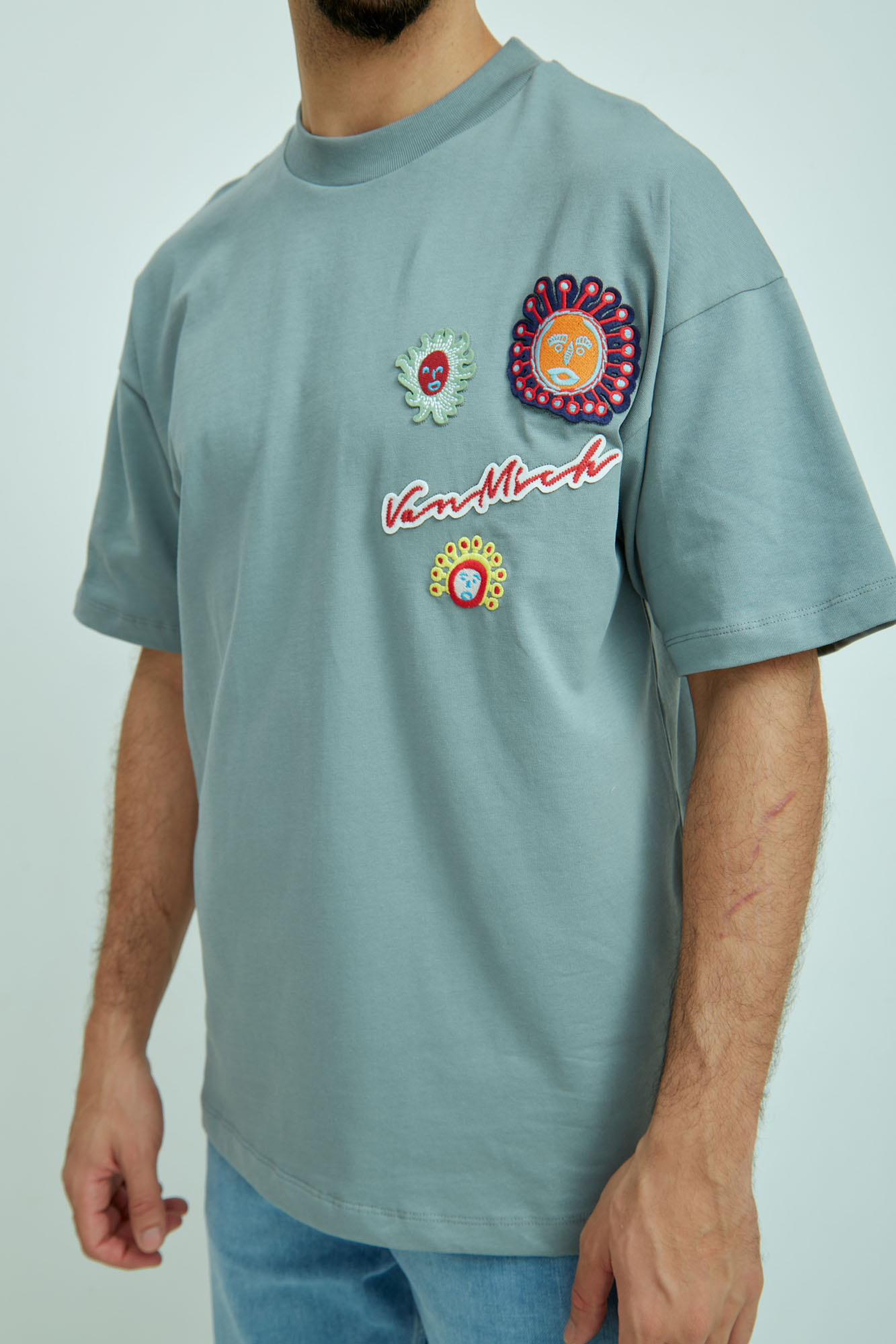 VM-ERK-22-063 Футболка Van Mich Голубой
