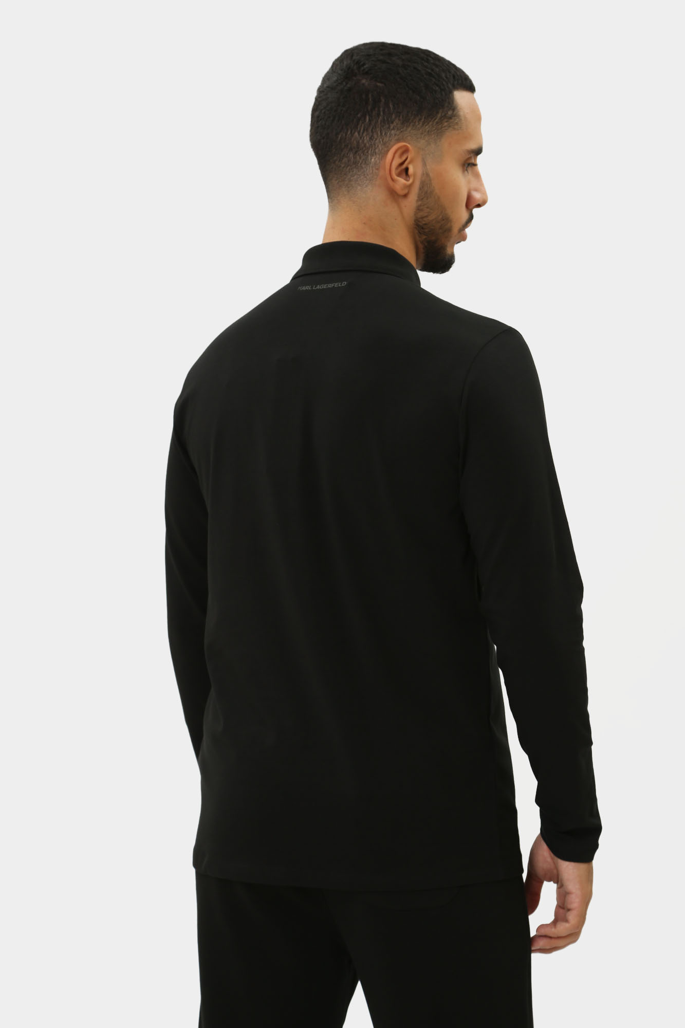 543221_74540 Поло с длинным рукавом Karl Lagerfeld Черный