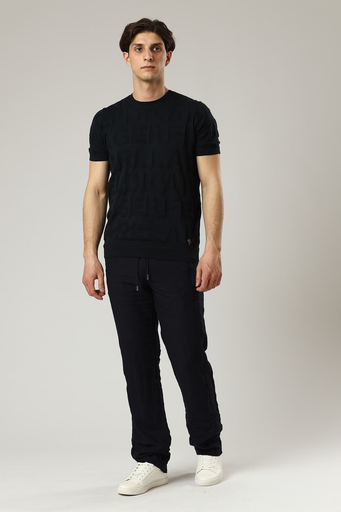 521815_255815 Брюки льняные Karl Lagerfeld Синий