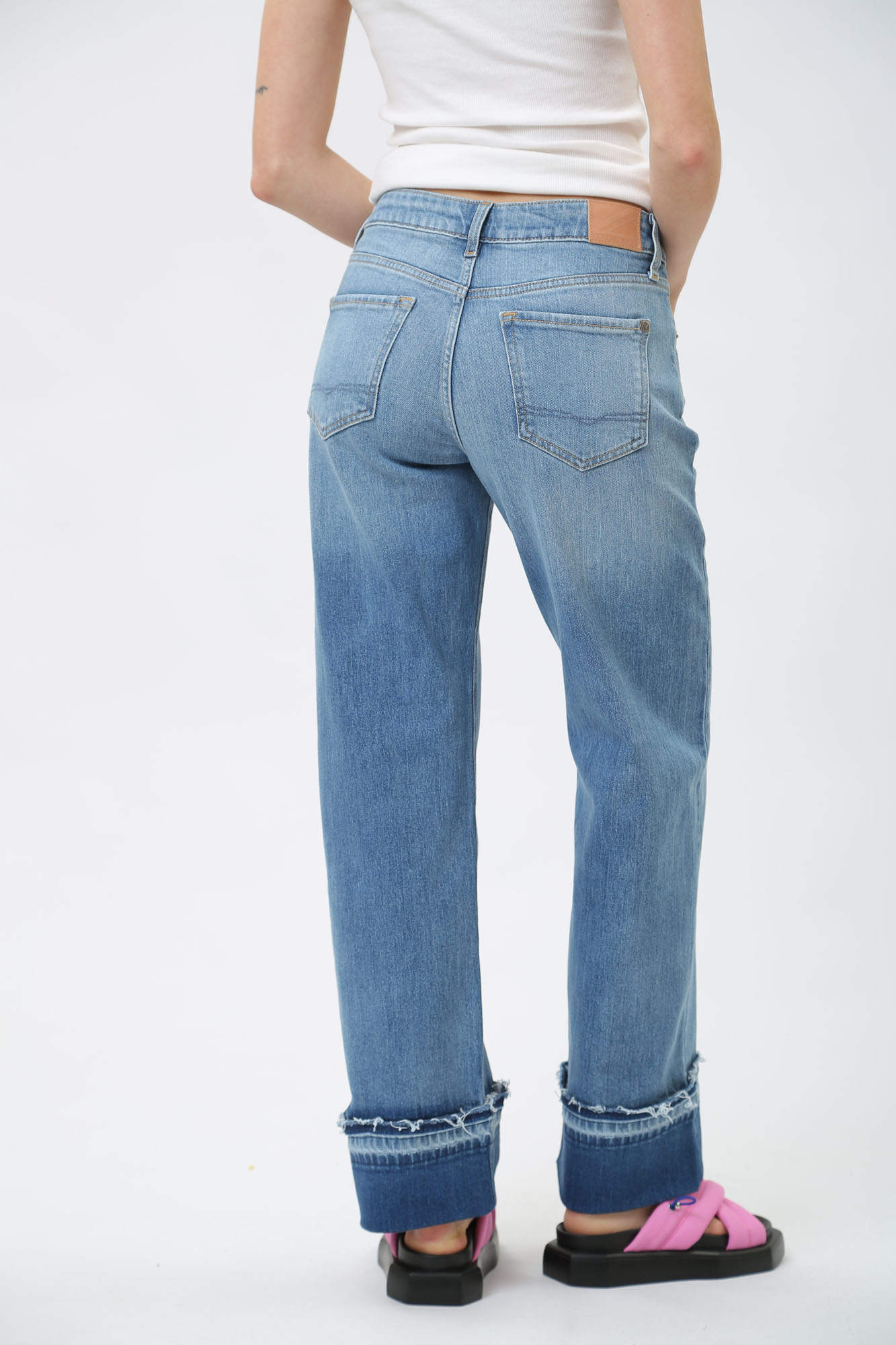 PL204689 джинсы loose st jeans hw turn up  pepe jeans 