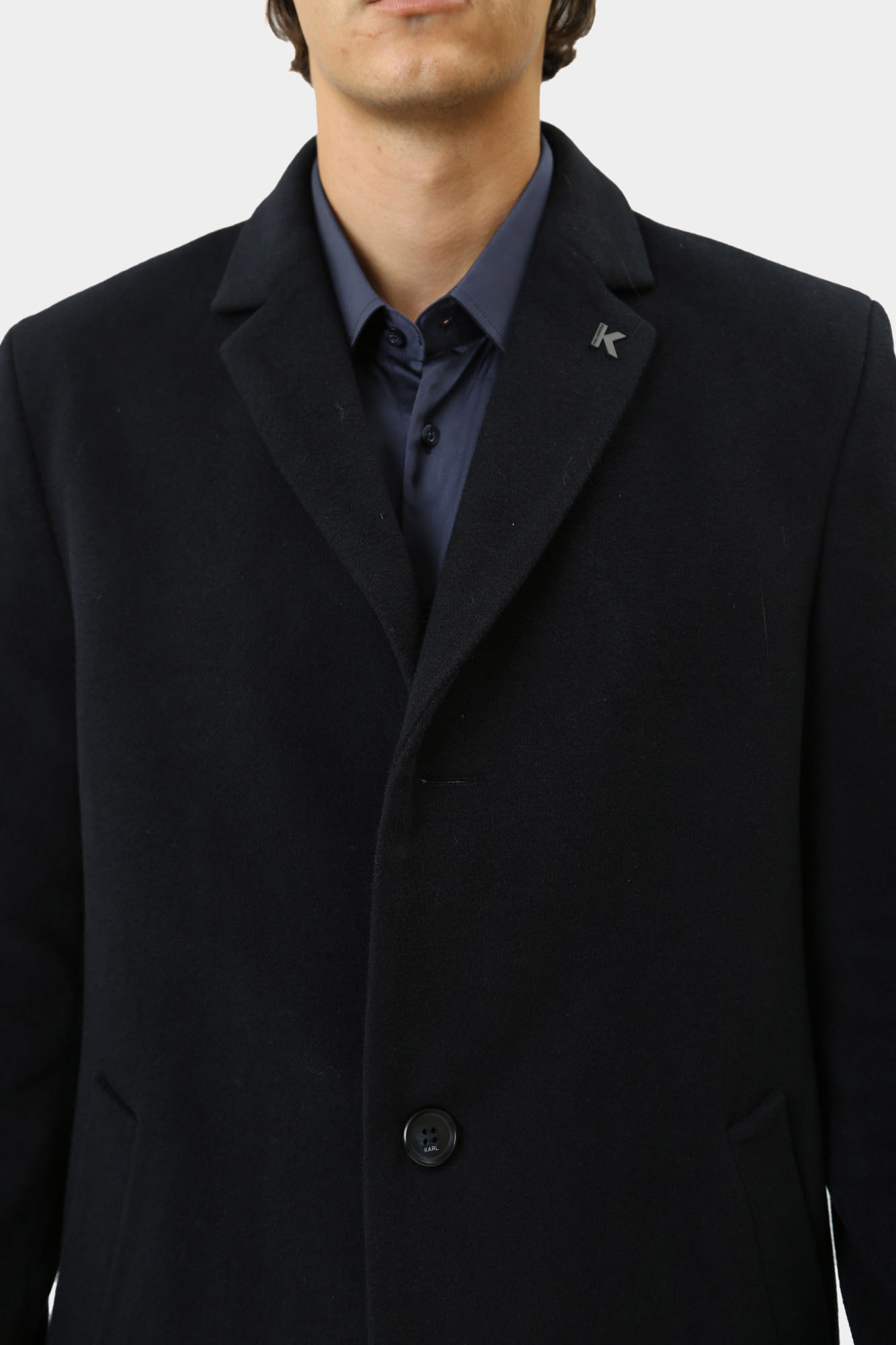 Пальто Karl Lagerfeld Синий