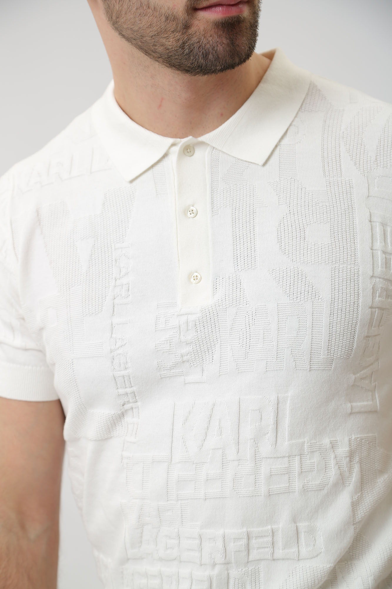 541306_655081 Поло трикотажное Karl Lagerfeld Бежевый