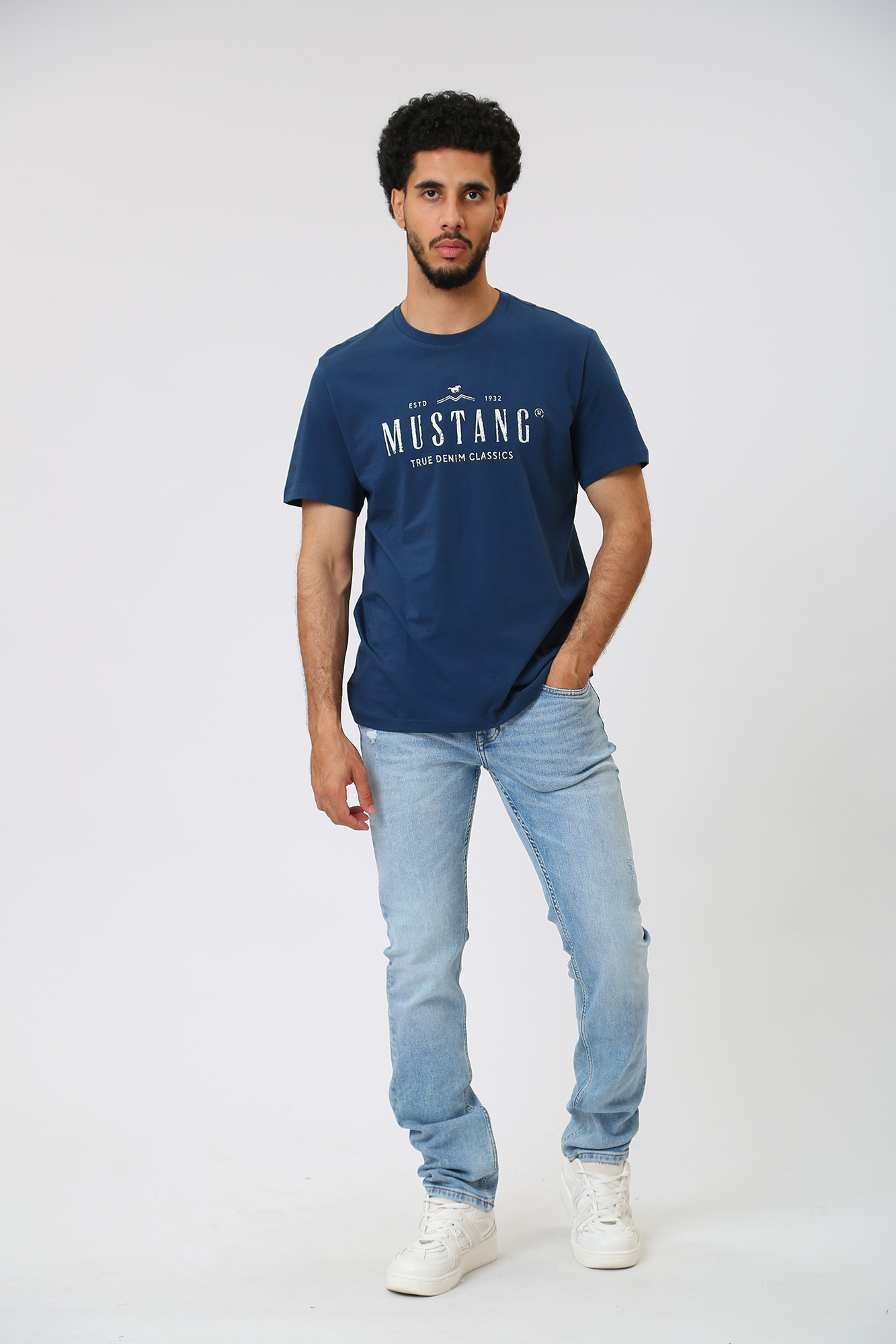 1013676-5000 Брюки джинсовые Mustang Голубой