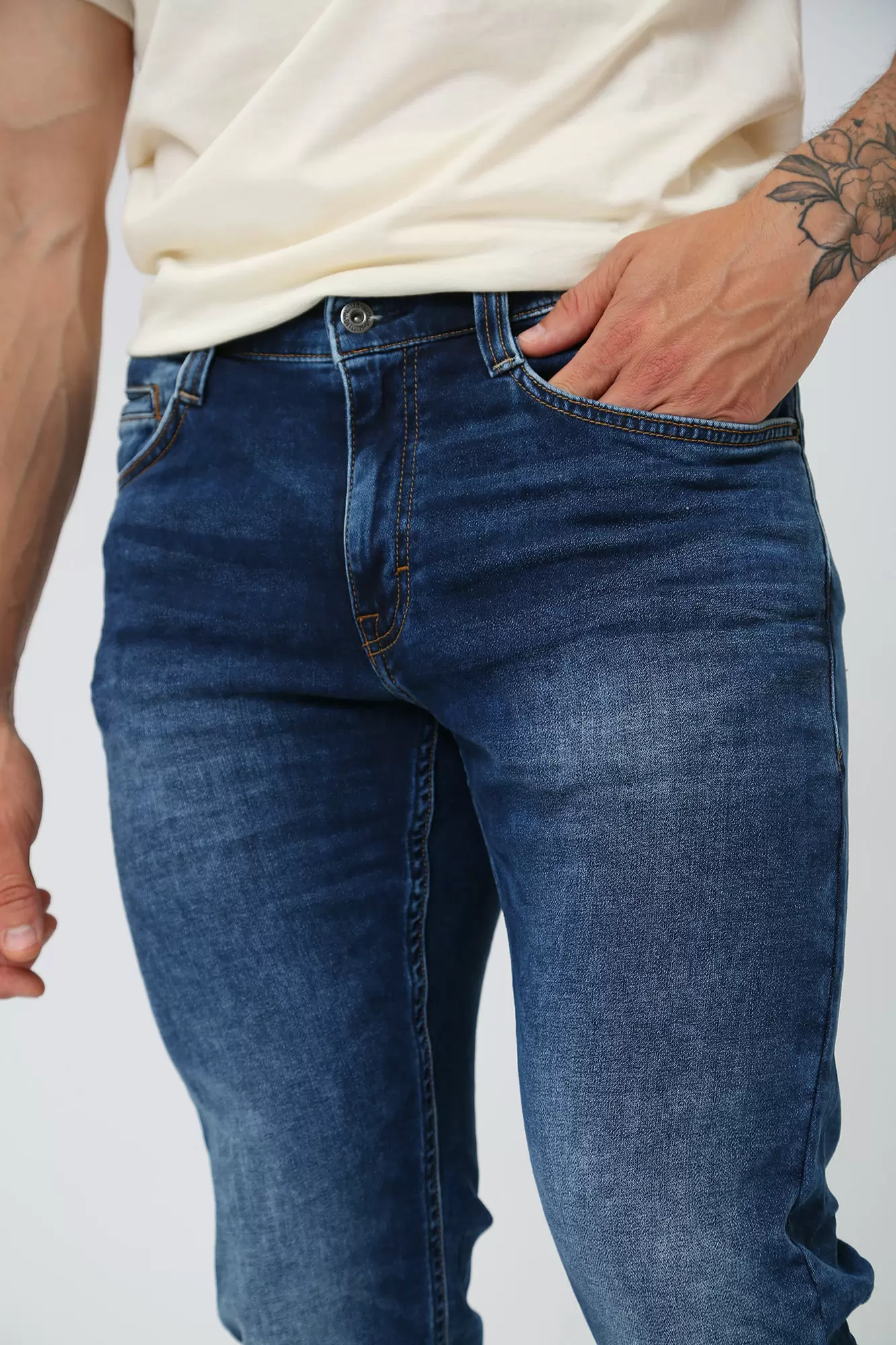 1006064 Джинсы Oregon Tapered K Mustang Синий