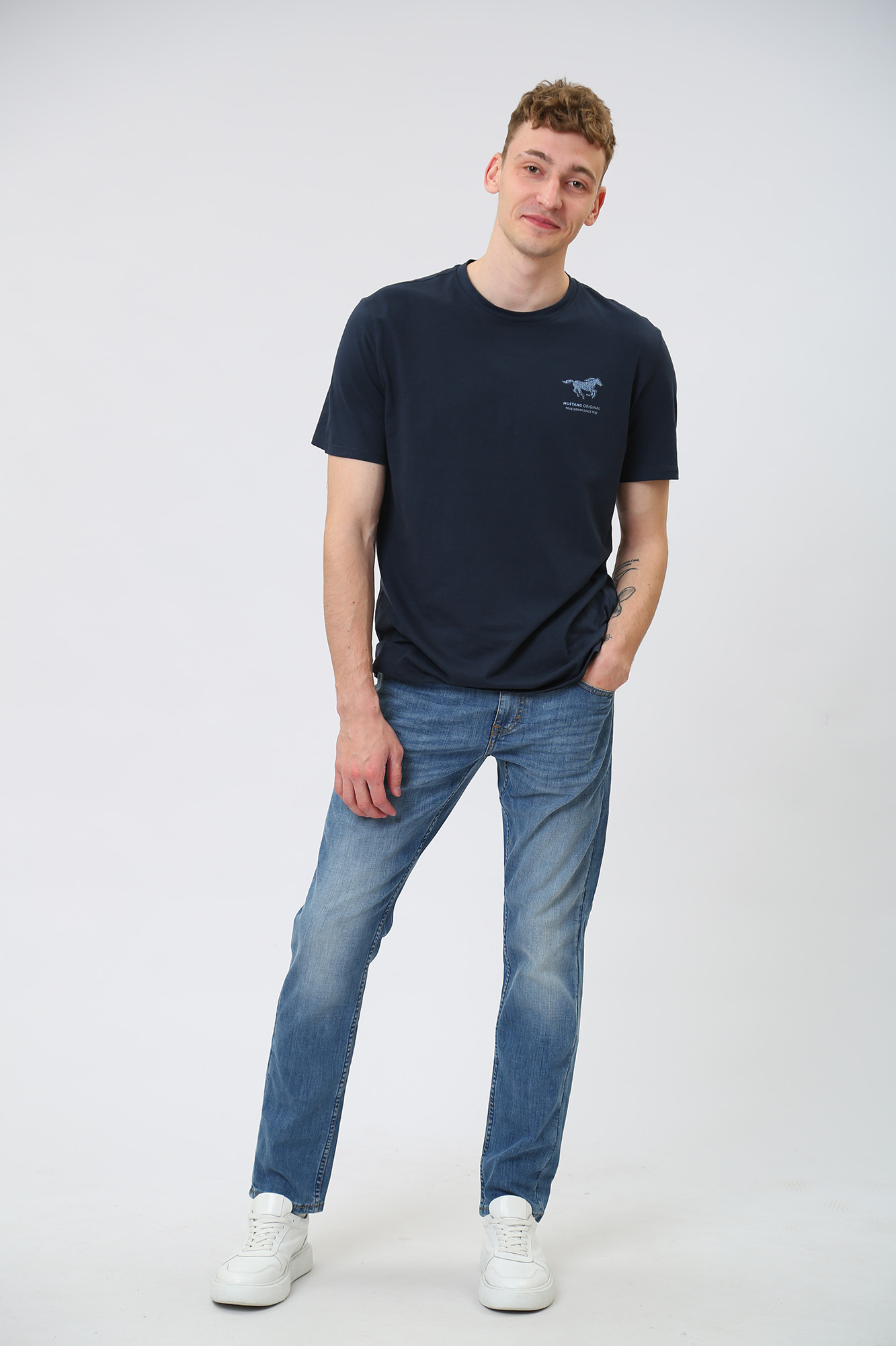 1010145-5000 Джинсы Oregon Tapered Mustang Синий