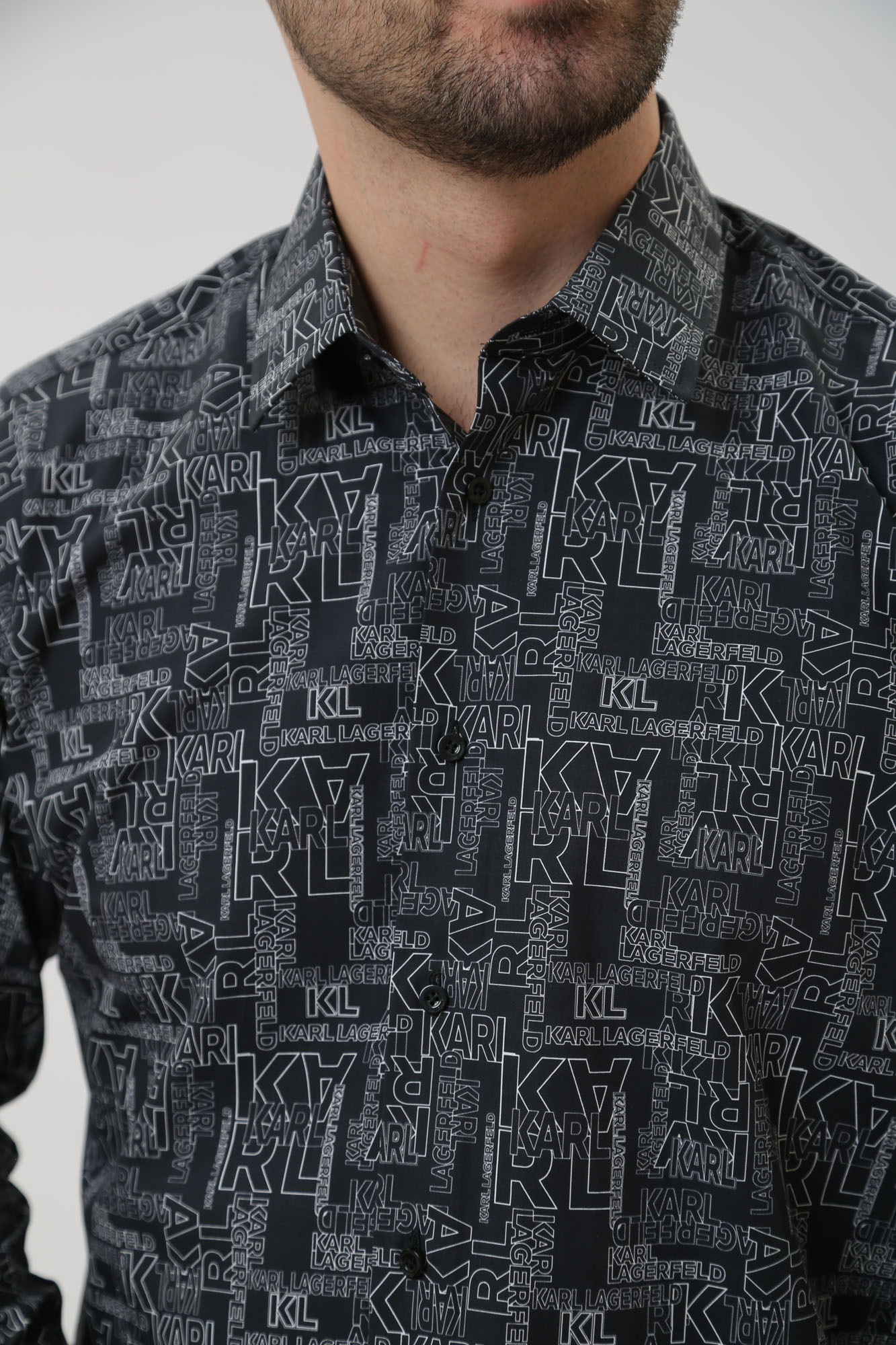 541676_605000 Сорочка д/р Karl Lagerfeld Черный