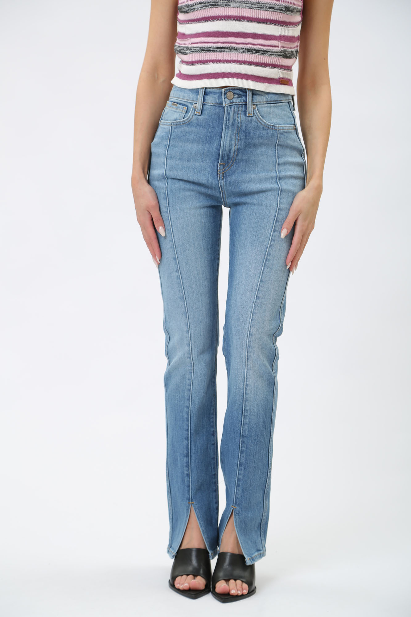 PL204686 джинсы slim jeans uhw split pepe jeans