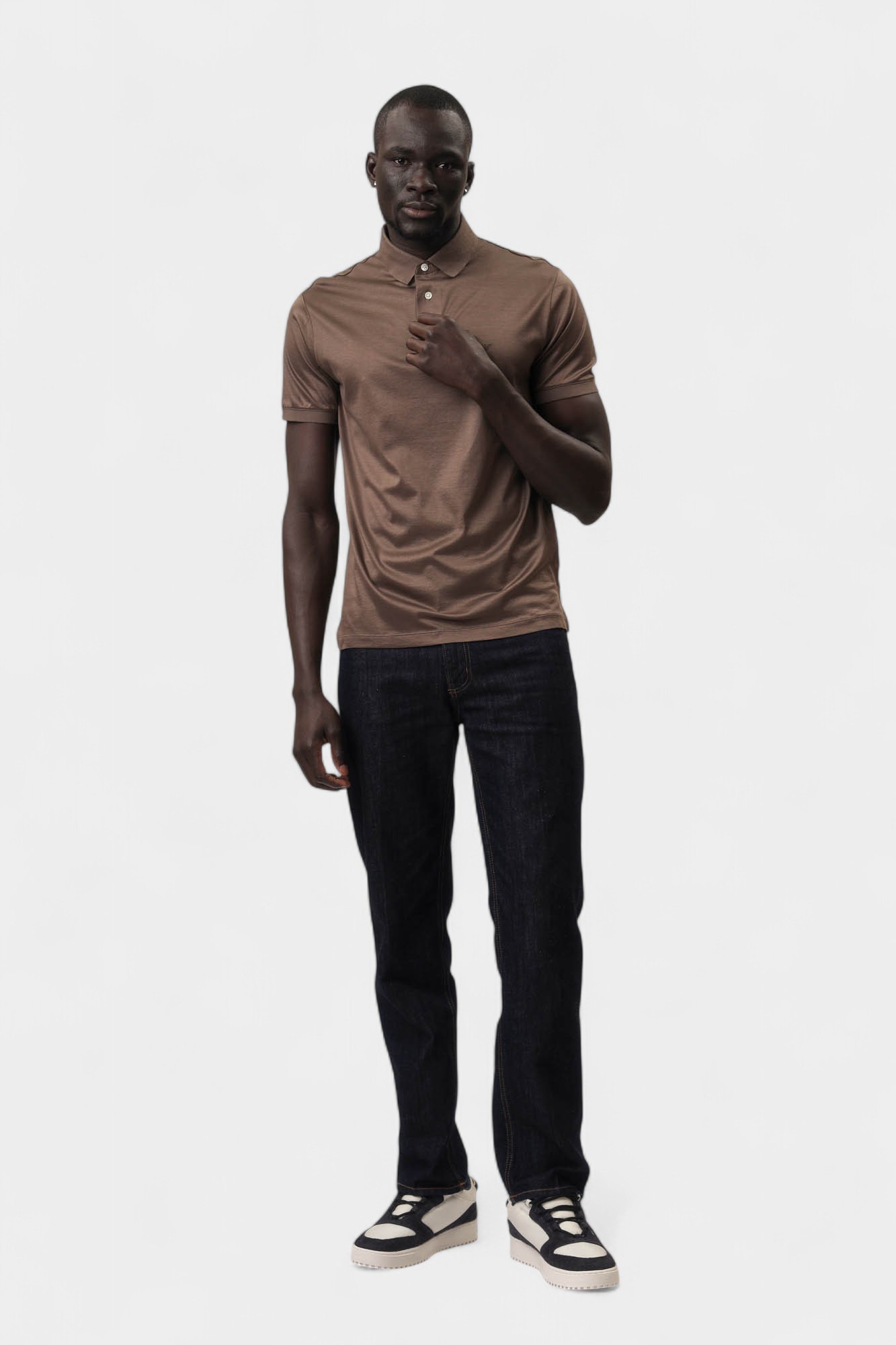 8N1F98_1JUVZ Поло Emporio Armani Коричневый