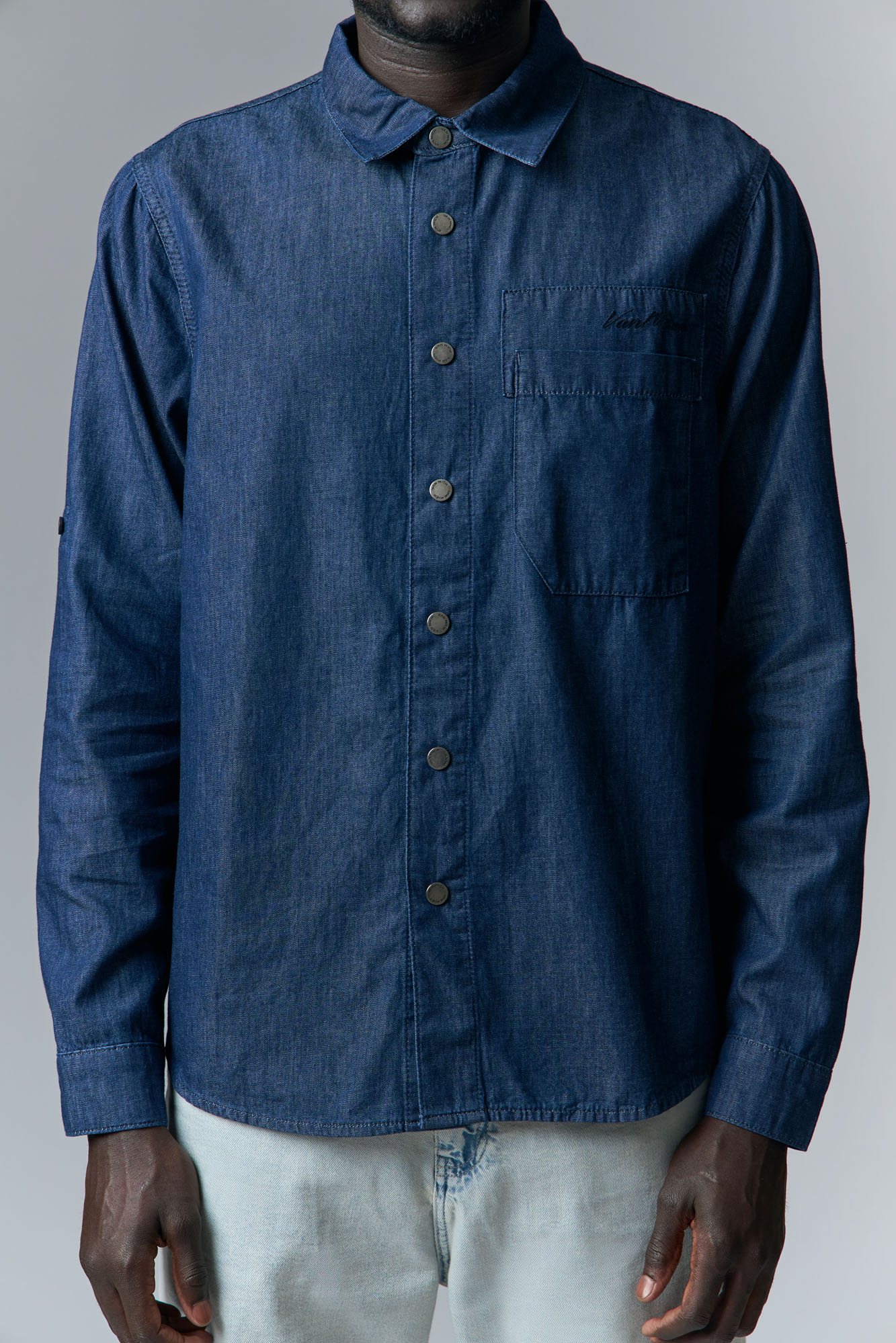 VM-OMA-33-006 Рубашка с длинным рукавом Van Mich Синий